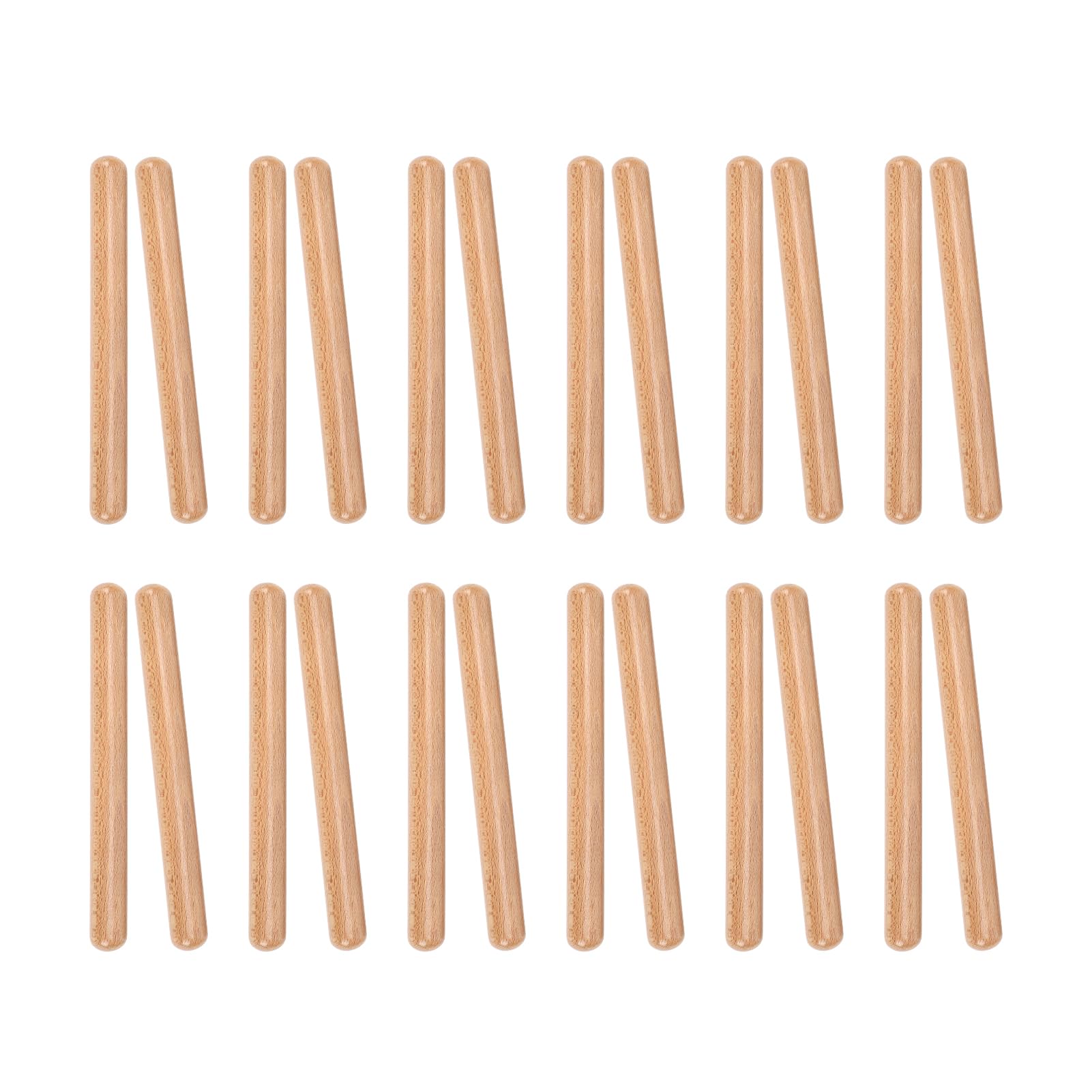ZDAGELD 24 Pairs Wooden Rhythm Sticks, Beech Wood Music Education Percussion Instrument Orff Drumsticks for Kids Classroom Group Activities, Storage Bag Included — view 5