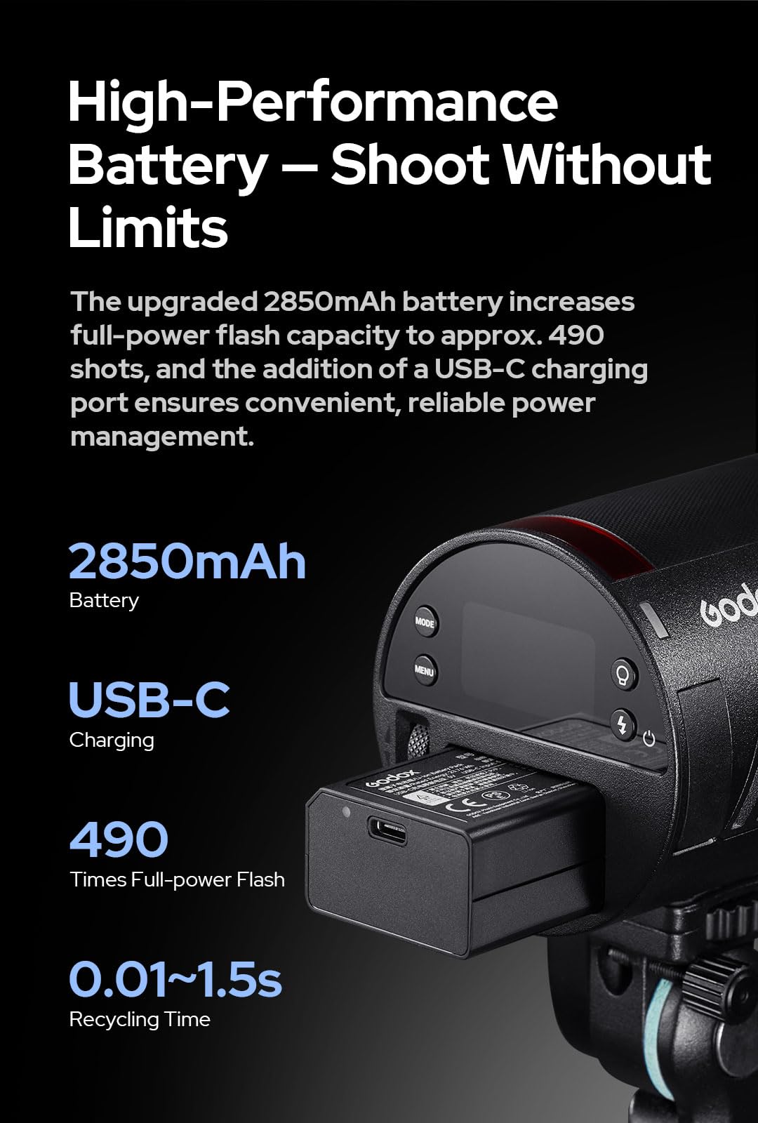 Amazon | Godox WB100C バッテリー、AD100Pro / AD100ProII / V1