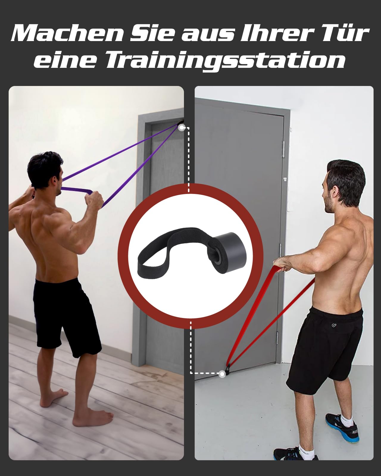 Fitense Bandas de Resistencia Set de 6 - Bandas Elasticas Musculacion de Resistencia, Bandas Elasticas Fitness para Hombre Mujer Entrenamiento/Yoga/Stiramiento/Pull Up Assitant