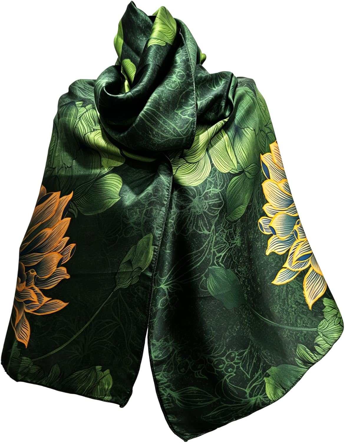 LittleMax Large Satin Scarf for Women,70x35 Inch Silk Like Shawl Wrap Lightweight Summer Dress Scarf for Evening Dress Travel