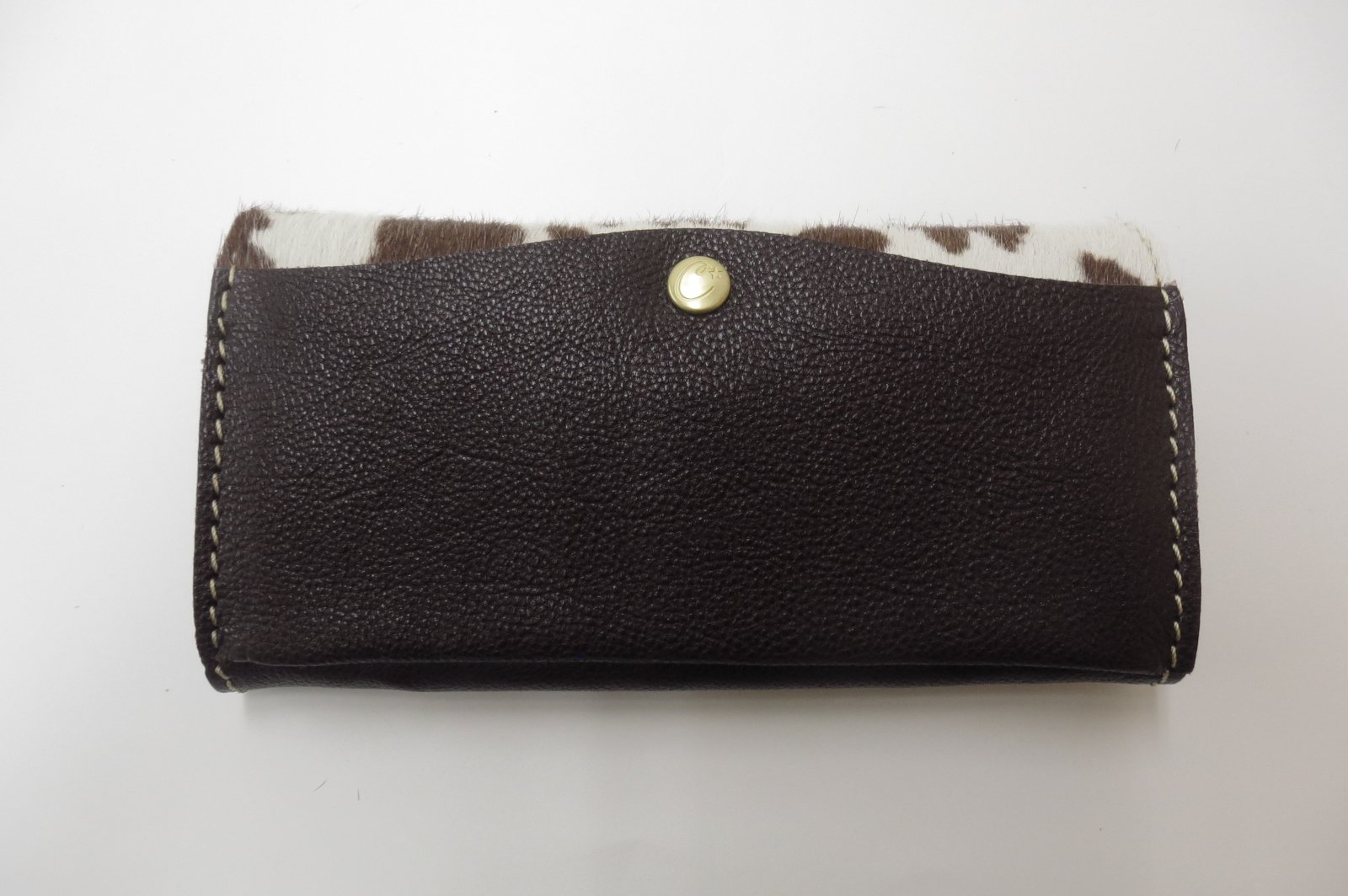 Amazon.co.jp: PONY FLAP WALLET BROWN ブラウン ハラコ 国産レザー 
