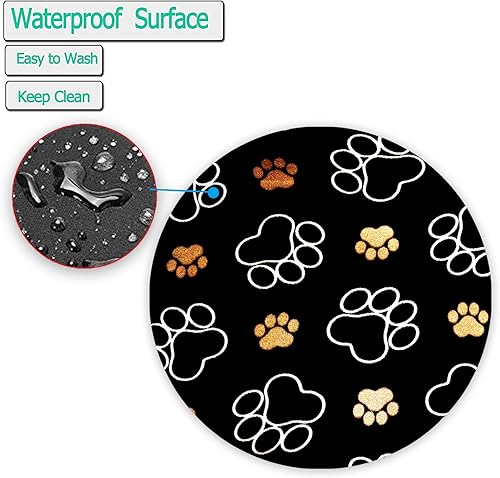 Miniatura 10 de Alfombrilla para mouse, base de goma antideslizante con borde cosido, alfombrilla de mouse redonda para juegos, alfombrilla de mouse de oficina