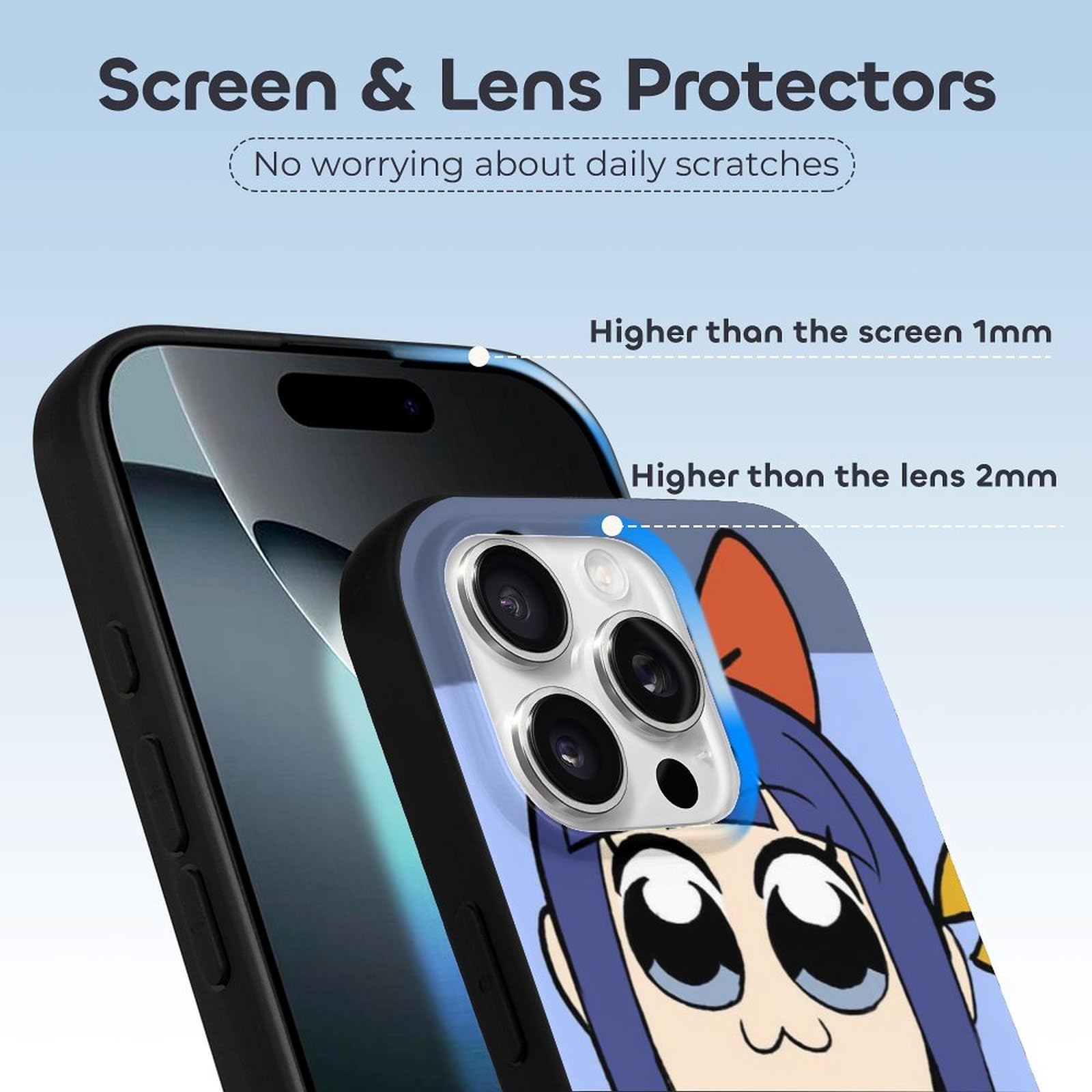 Amazon.co.jp: iPhone 16 Proケース 手帳型 ポプテピピック ポプ子