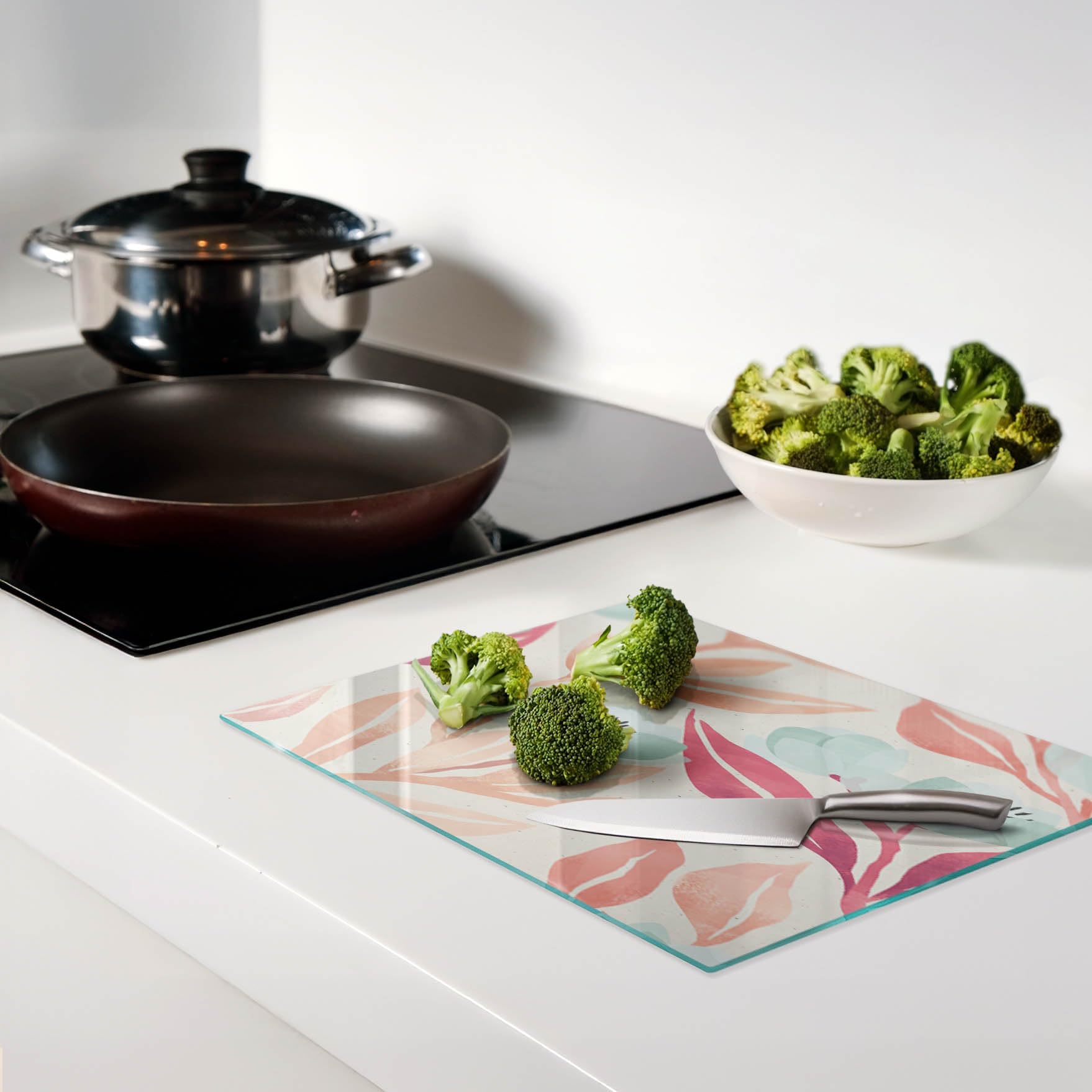 Accessorio da cucina: Coperchio in vetro e tagliere 40x30 cm Mobili