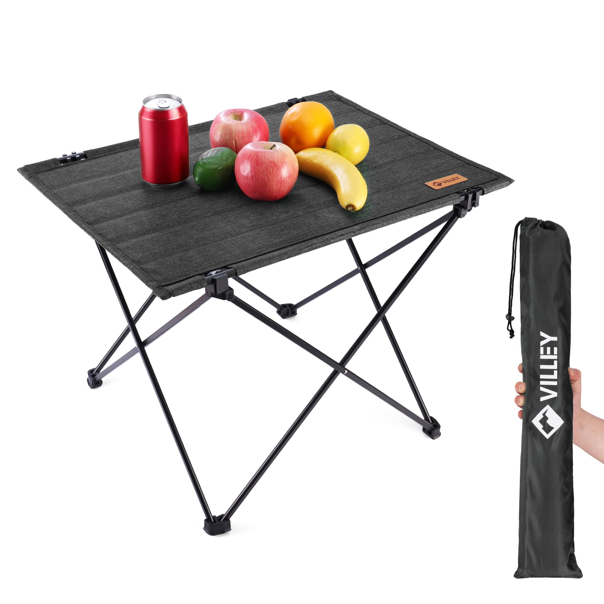 Table pliable camping VILLEY stable 25kg en aluminium pour pique-nique