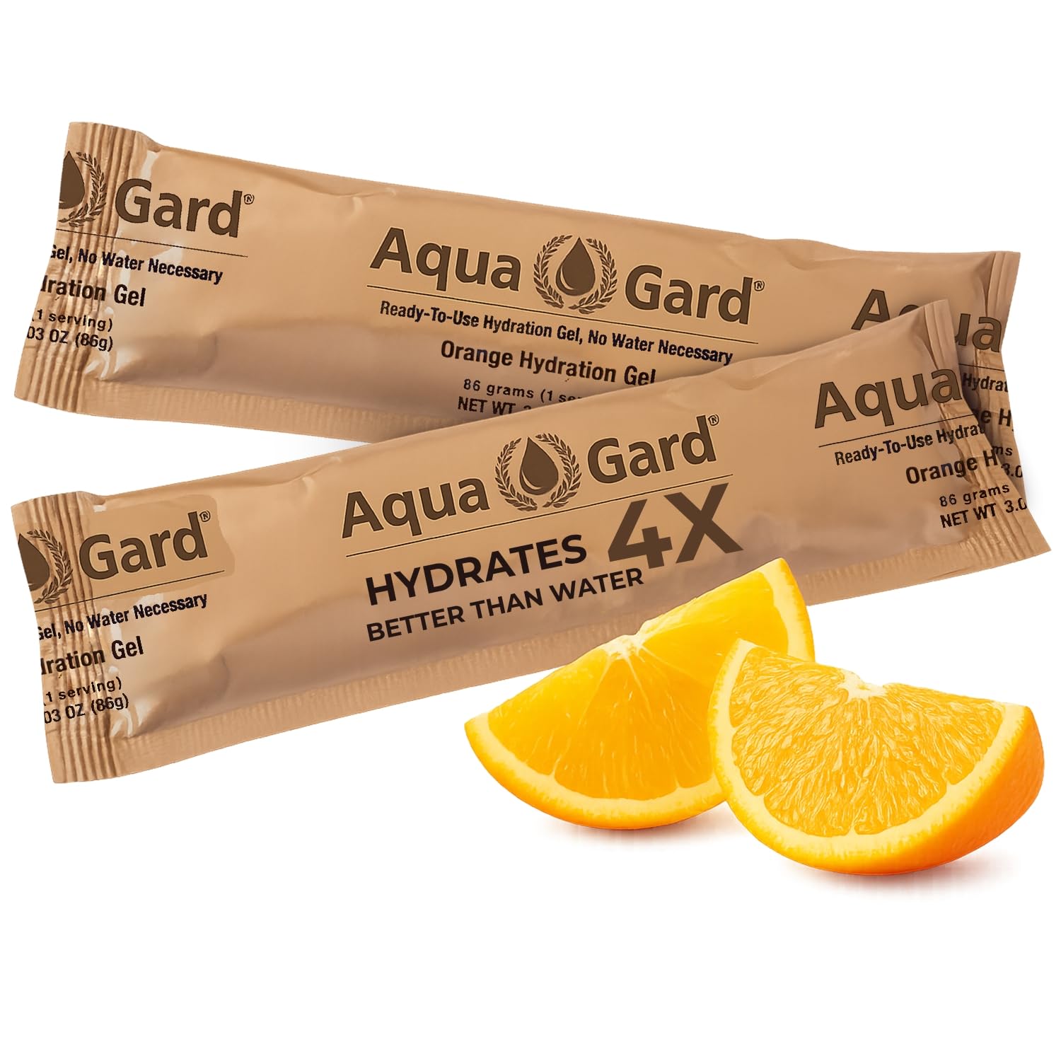 Aqua-Gard Emergency Water Gel - Survival Water Pouches for Disaster Relief | 200% More Effective Hydration | Emergency Water Pouches for Water