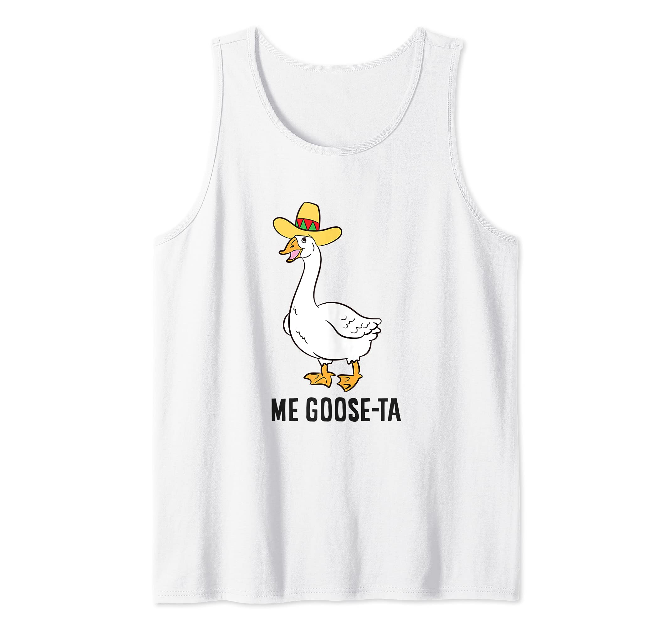 Me Goose Ta Mexican Goose Puns Tank Top, Black