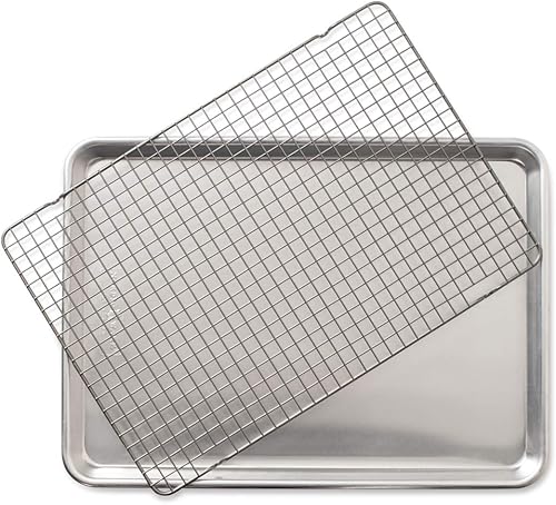 Miniatura 8 de Nordic Ware Baker's Delight - Juego de 3 piezas, 1 paquete, aluminio y rejilla antiadherente para horno 43343 (12 hoja), tamaño único, acero