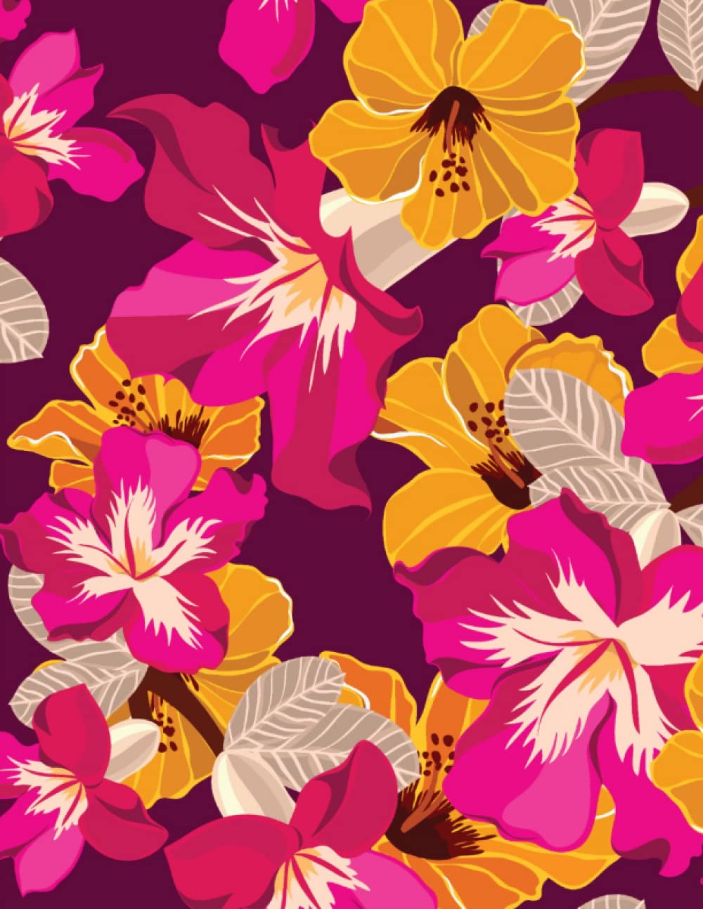 Hibiscus Notebook | Hibiscus Notepad | Wide Ruled Notebook | Hibiscus Journal | 120 Pages
