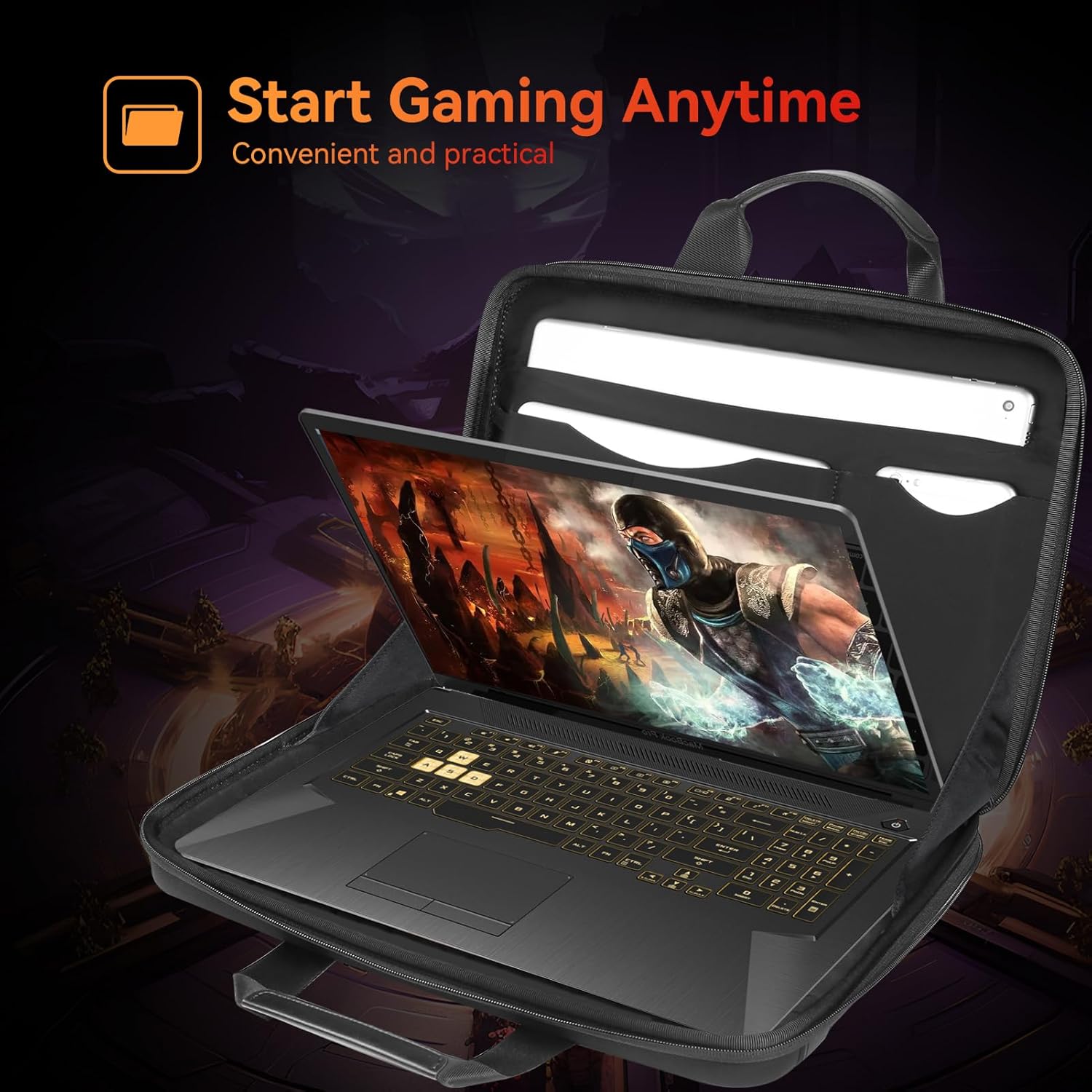 Smatree Hard Shell Laptop Bag for 13.4 inch ASUS ROG Flow Z13 2025/2023/2022 Gaming Laptop, for 13.4 inch ROG Flow X13 2023, for 14 inch ASUS TUF Gaming A14 2024 Copilot+ PC Hard Carry Case (A460)