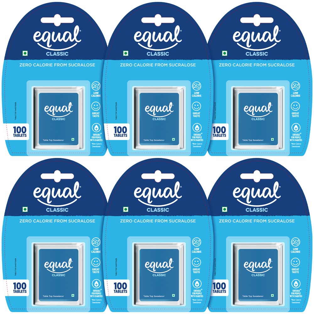 Equal Sweetener, Sugar Free, Zero Calorie, Calorie Control, 100 Tablets, Pack of 6 (B09T78VW4M) Amazon Price History, Amazon Price Tracker