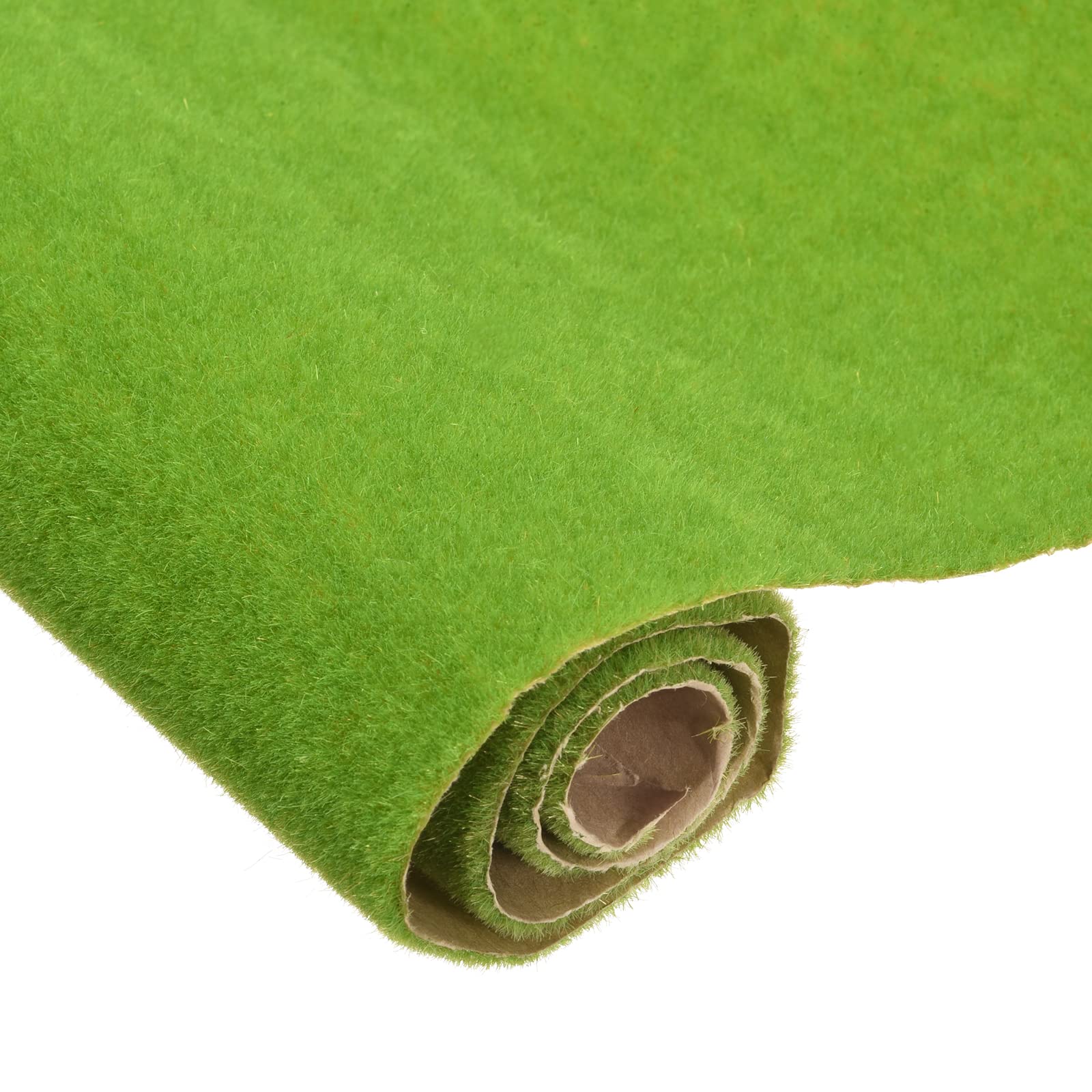 Muiltvoe Artificial Model Grass Mat 19.7" x 39" Light Green Small Realistic Fake Turf for Garden Lawn Decoration Model