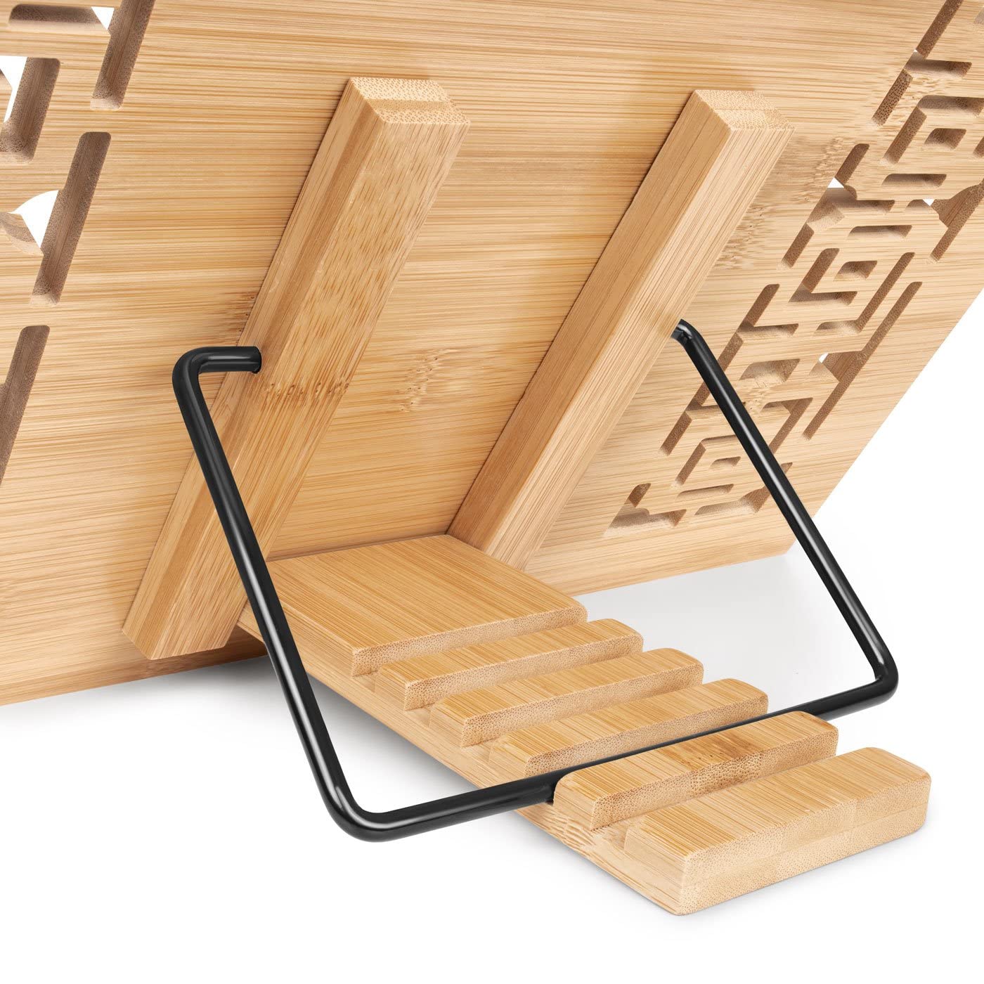 Maverton Leggio da tavolo in bambù 39cm x 24cm x 3cm regolabile