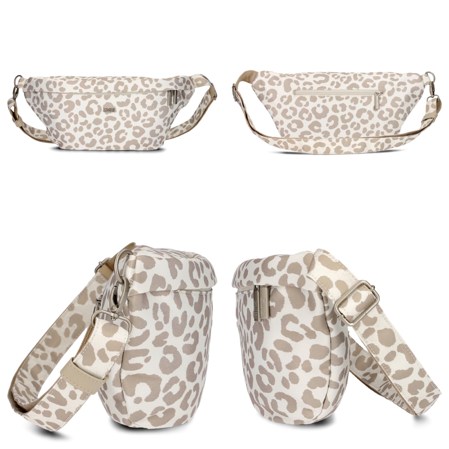 Zwei Damen Hip Bag Mademoiselle.M MH80 Bauchtasche 40 cm 3 Liter, Crossbody Bag wasserabweisend, 3-in-1 Bequeme Brusttasche, Gürteltasche & Hüfttasche