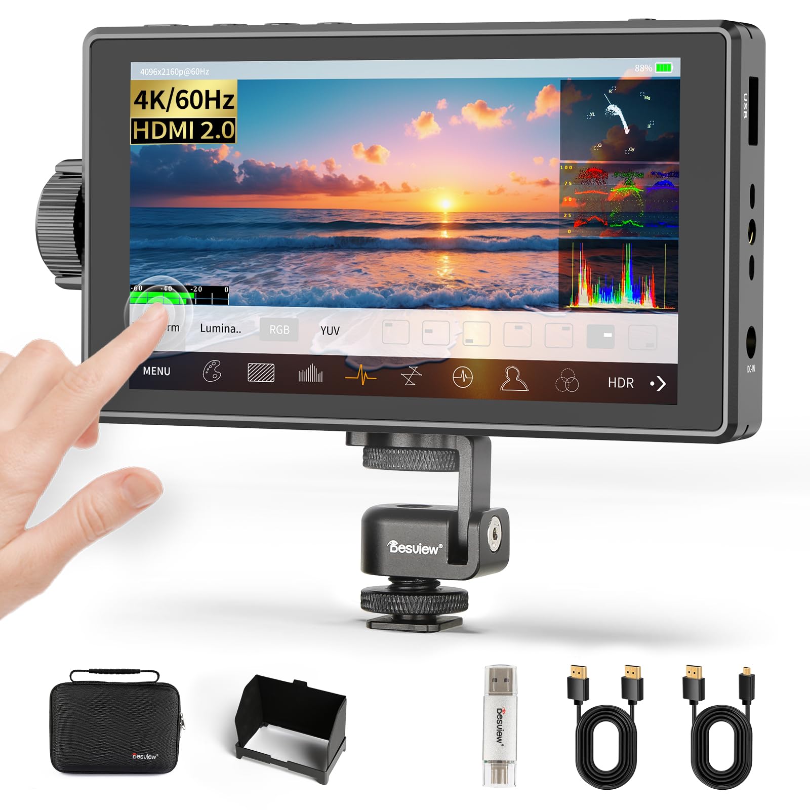 Amazon.com : Desview A5 Touch Screen Camera Field Monitor 5.5