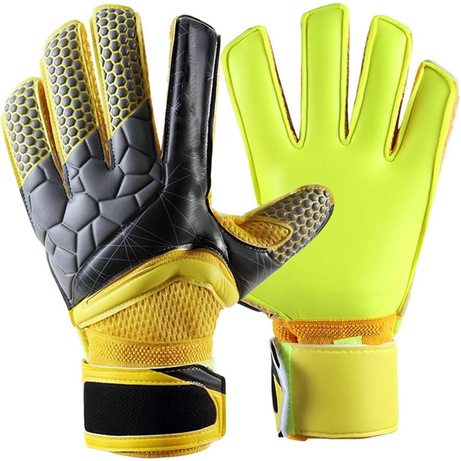 THE WHITE SHOP Goalkeeper Goalie Gloves, Youth Adult Kids Soccer Football Goalkeeper Goalie Gloves with Strong Grip and Finger Protection