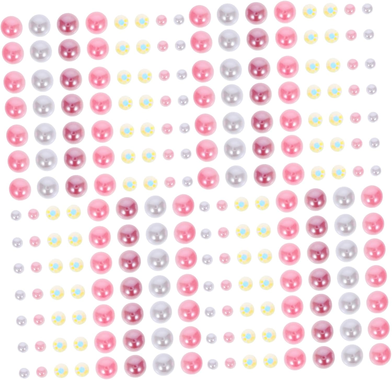 1bag Mixed Flatback Craft Pearls and Rhinestones for DIY Nail Art Clothing and Crafts Assorted Resin Half Round Embellishments High Gloss Finish Durable and Versatile for Creative