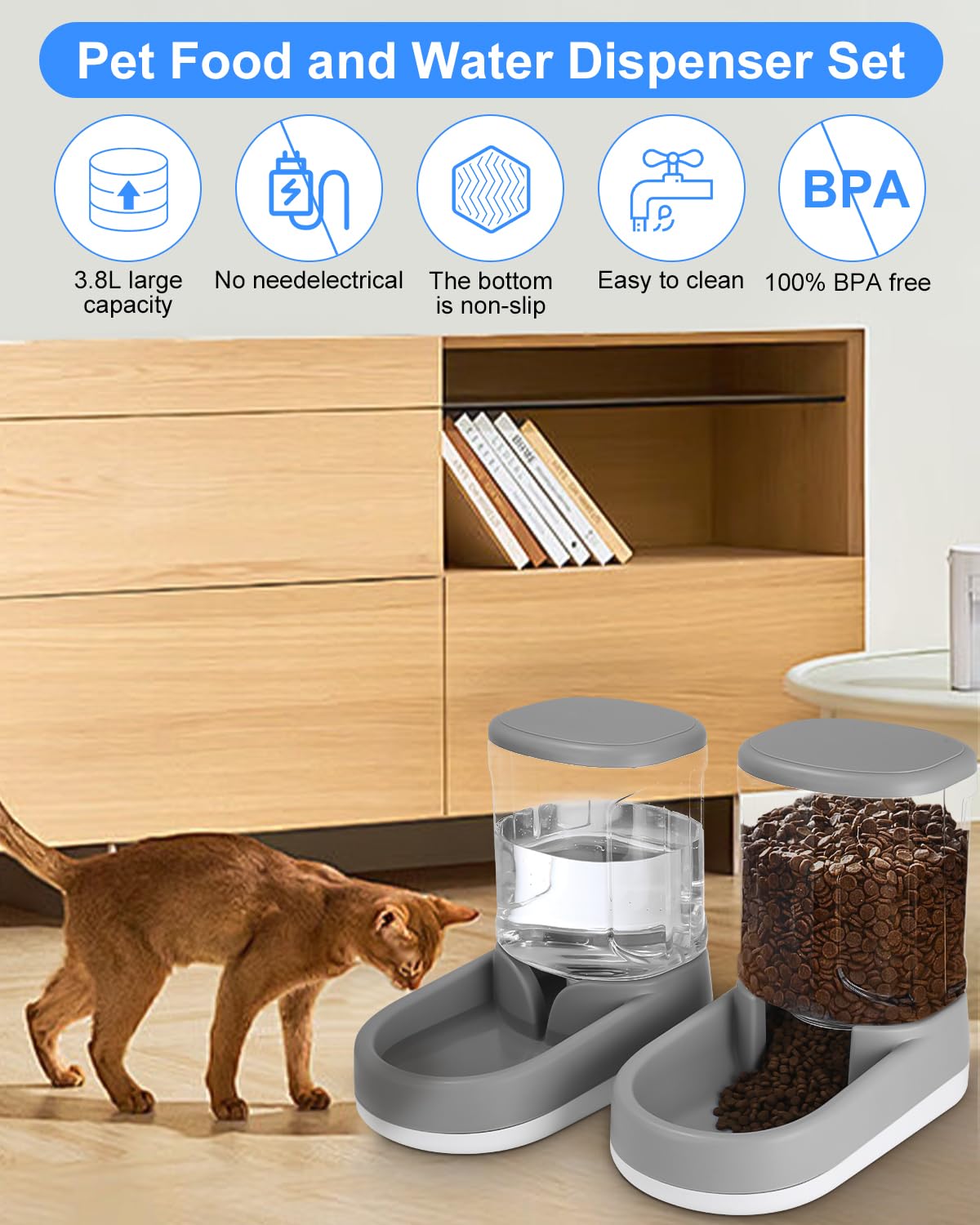 Automatische Voer- en Waterdispenser - Ideaal voor Honden en Katten