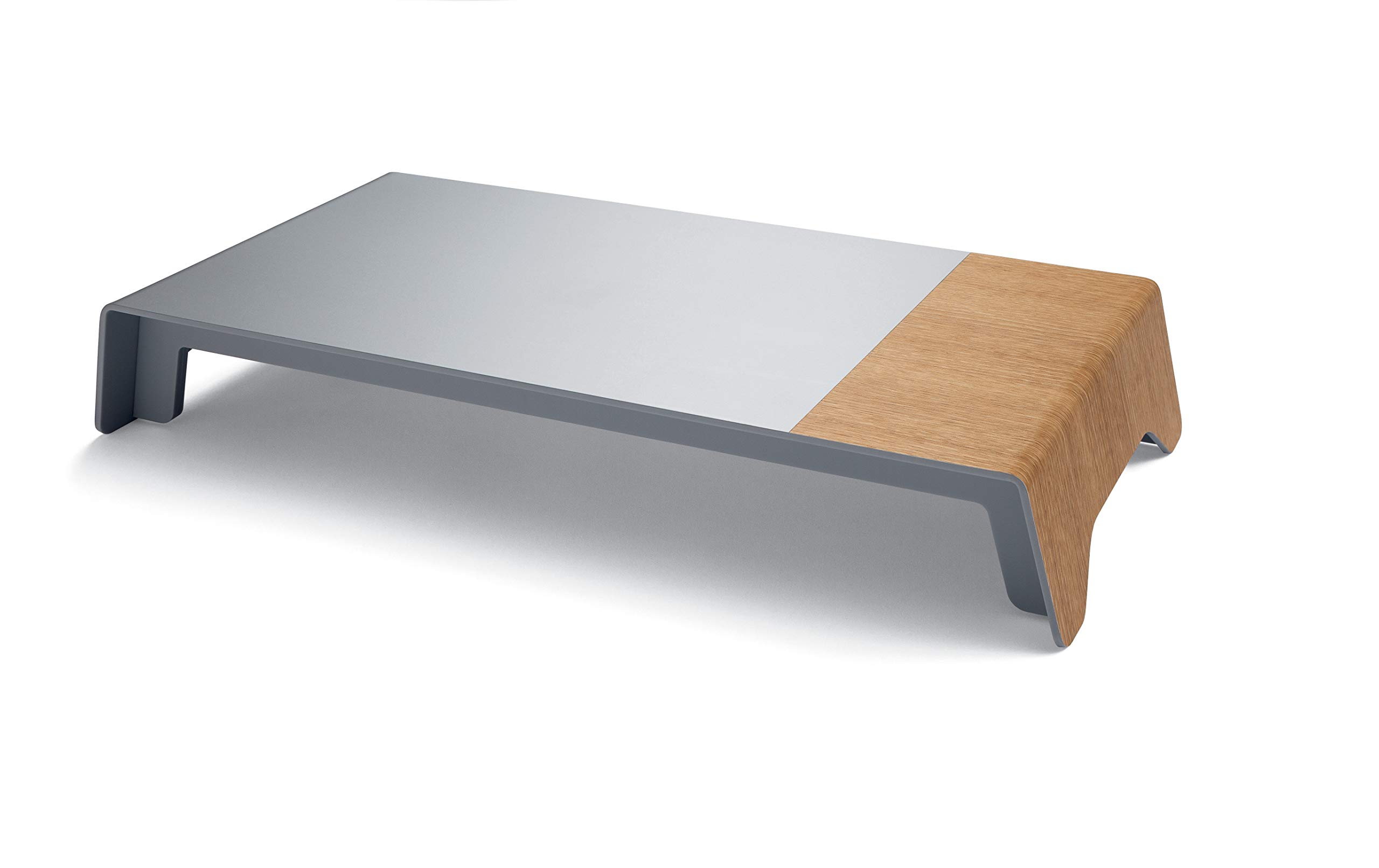 SIGEL Monitorständer Design – Metallic-Holz-Optik, Acryl, 52x25x8 Cm