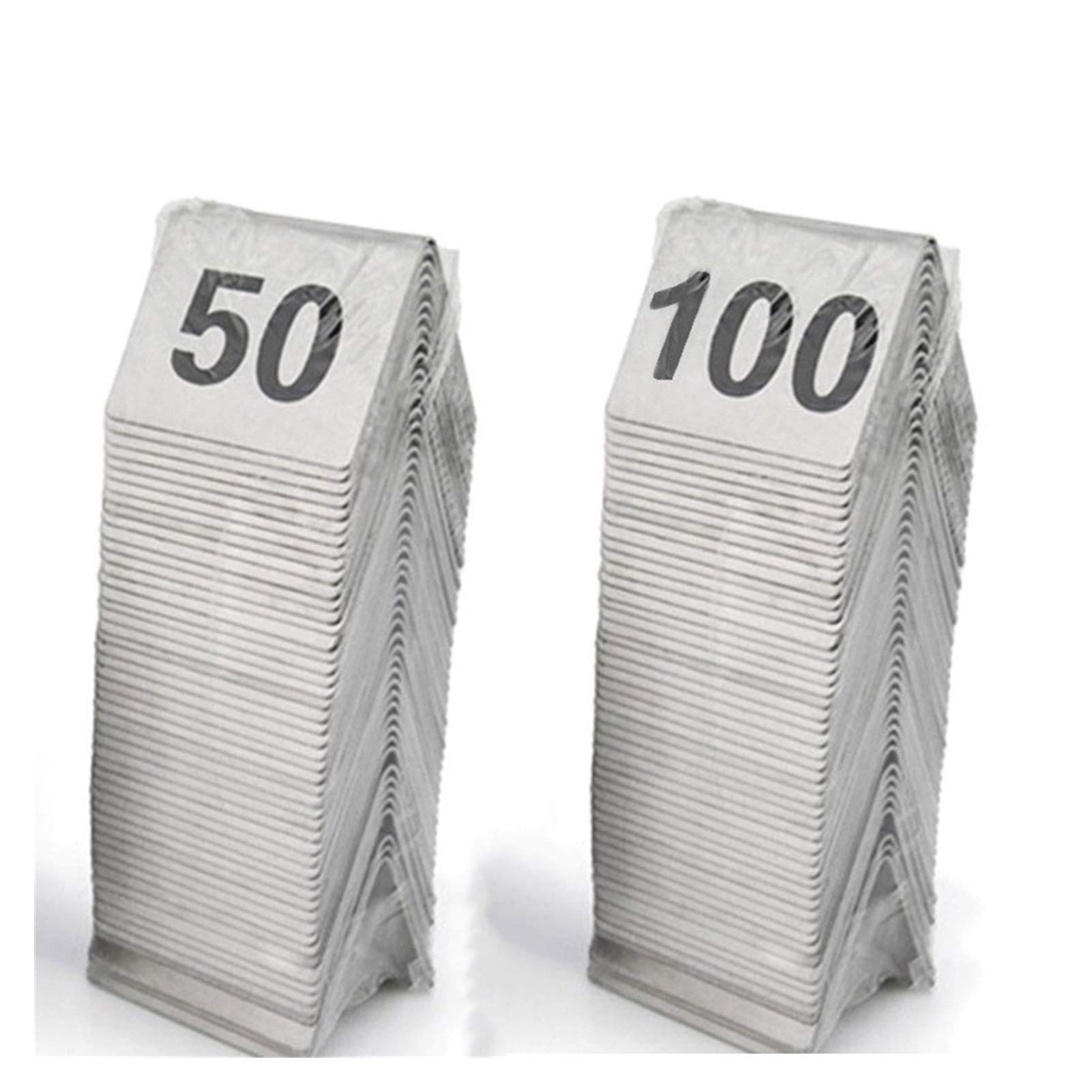 SaryEdge Stainless Steel Table Number 1-50/100, 1.9 X 1.6 Inch Table Numbers Cards Restaurant Cafe Bar Seating Wedding Birthday Marriage Anniversary Events Par,1 to 100