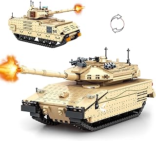 2 in 1 Army Tank Toy Building Set, The Merkava MK4 - Main Battle Tank and The Bradley Fighting Vehicle, 2-in-1 Design Gives Hours More Building Fun, Building Toy Set for Kids 8-14 (659 Pieces)