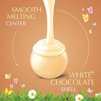 Lindt LINDOR Carrot Cake White Chocolate Candy Truffles, White Chocolate With Carrot Cake Truffle Filling, 19 oz. Bag