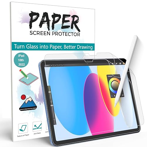XIRON 2 Pack Paperfeel Screen Guard for iPad A16/11th/10th Generation 2025/2022, Matte PET Paper Screen Protector for iPad Writing and Drawing Anti-Glare and Easy Installation