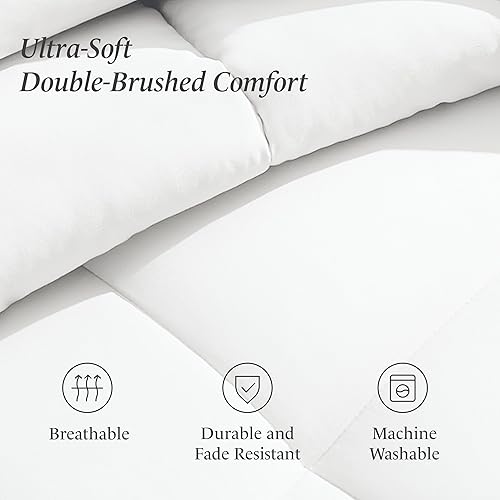 Miniatura 3 de Ivy Union Edredón matrimonialqueen, microfibra ultrasuave de fácil cuidado, tamaño matrimonialqueen, calor para todas las estaciones, edredón de