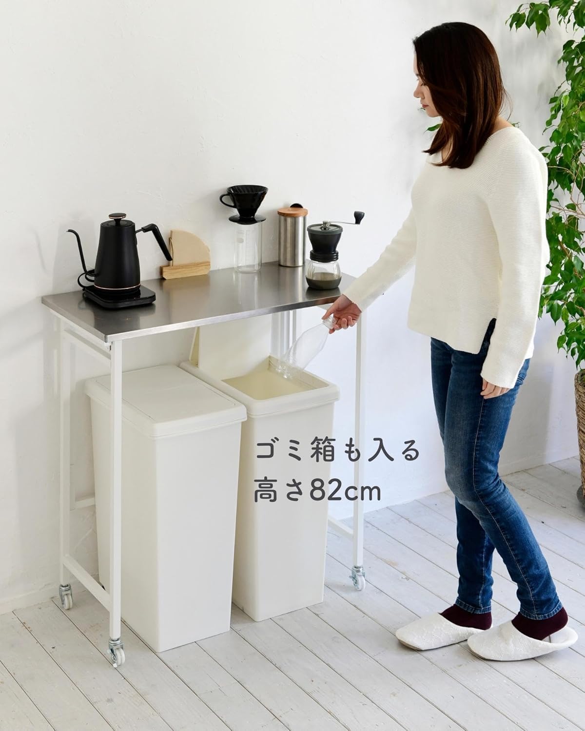 Amazon.co.jp: 作業台 キャスター付き ステンレス天板