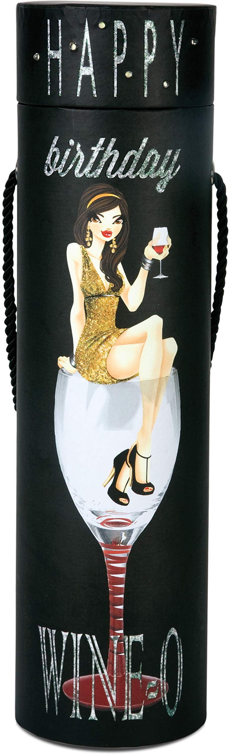 Hiccup by H2Z 73692 Happy Birthday Wine-O Blinking Wine Box, 15-Inch Tall