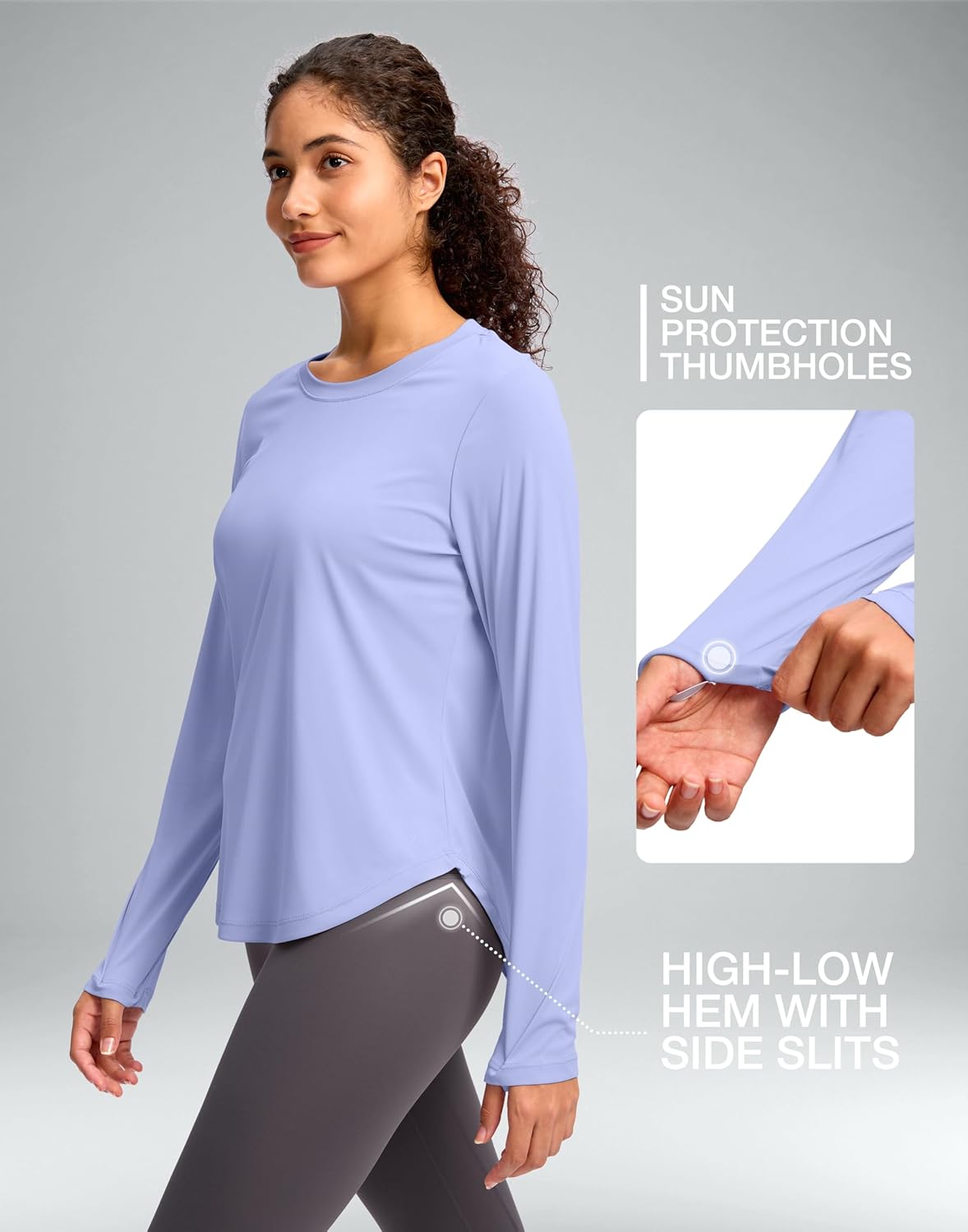 Soothfeel Women's UPF 50+ Sun Shirts Long Sleeve SPF UV Protection Rash Guard Lightweight Quick Dry Hiking Workout Tops - Image 6