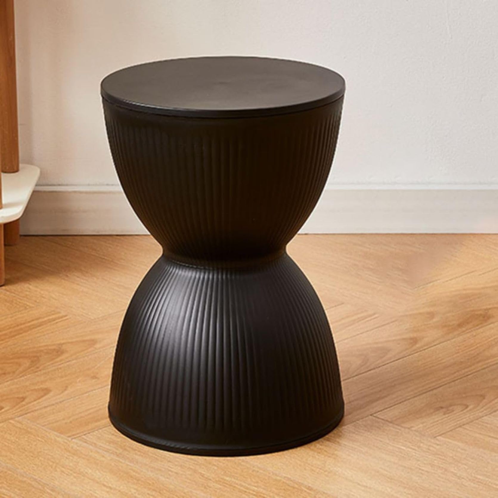 モダン スツール/腰掛け椅子 【フットレスト付き ブラック×ブラック】