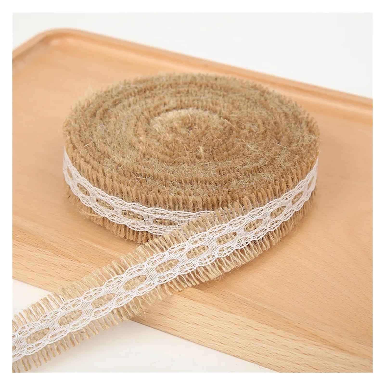 Hessian Roll 2M 5M Natural Jute Burlap Ribbon Versatile Rustic Vintage Wedding Decor Hessian Lace Roll Party Supplies DIY(Color7,2M)