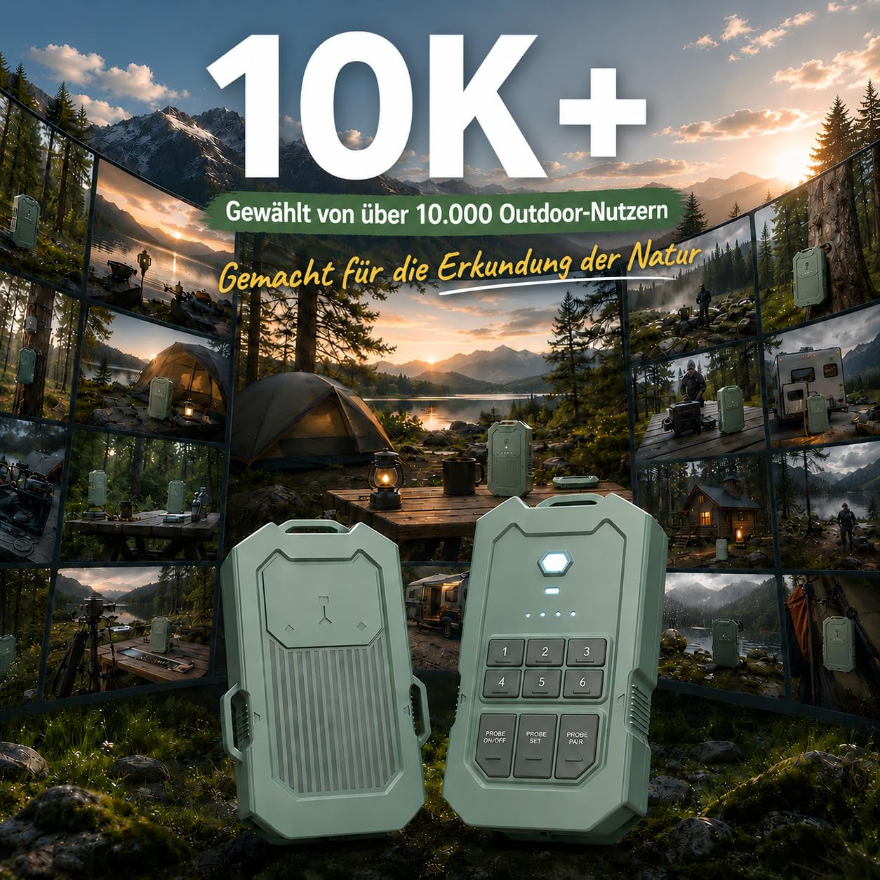 LETWESAF Camping-Perimeter-Alarm Erweiterungssensor, 24GHz Radar-Bewegungsmelder, zusätzlicher Outdoor-Detektor für Einfahrt, Bauernhof, Wohnmobil, IP66 wetterfest, nur Sensor, Empfänger erforderlich