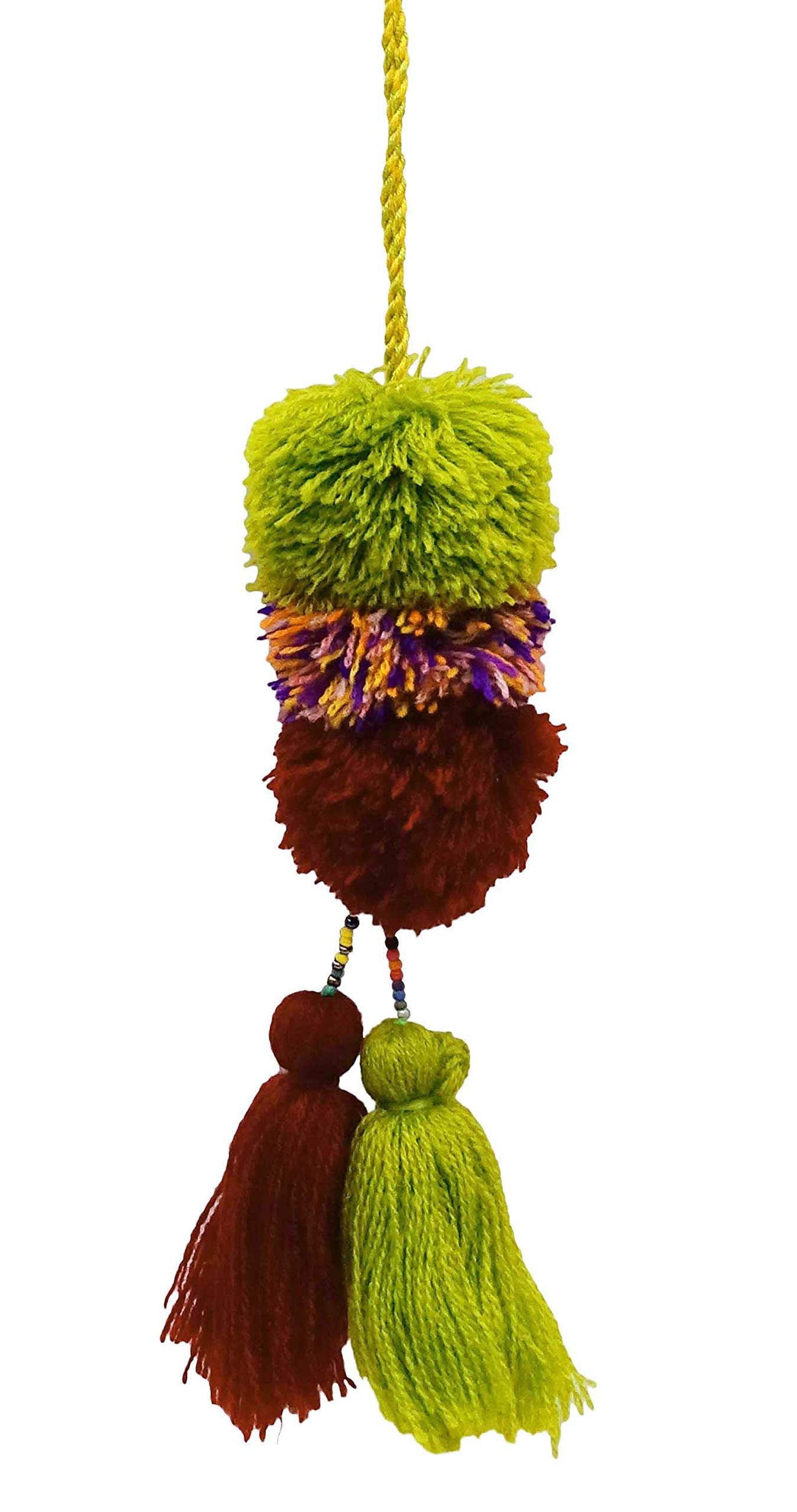 Sac à main pour femmes multicolore avec 4 charms lot de 2 pièces élégantes