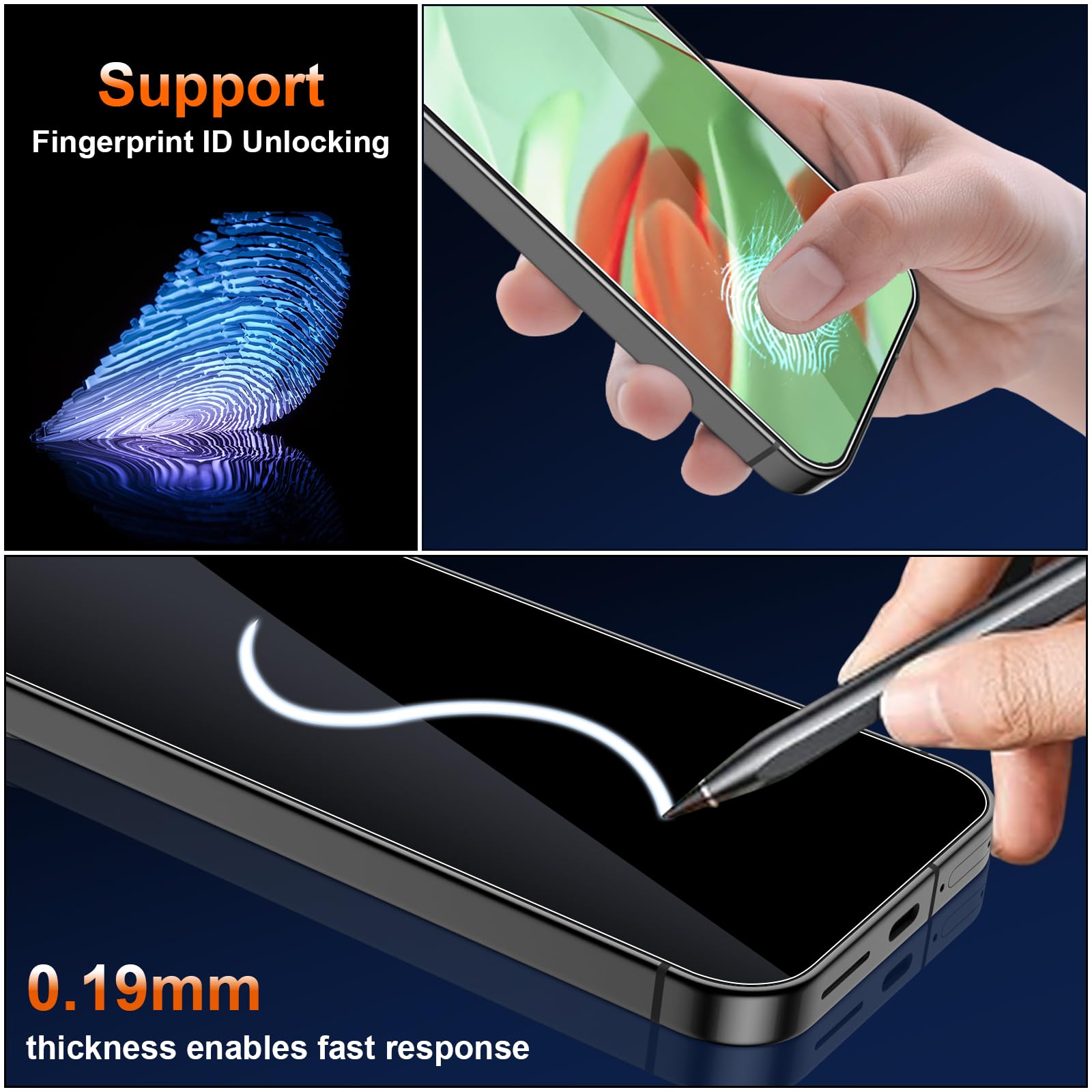 JEHOO 2 Pezzi TPU Privacy Pellicola Protettiva per Google Pixel 8 Pro