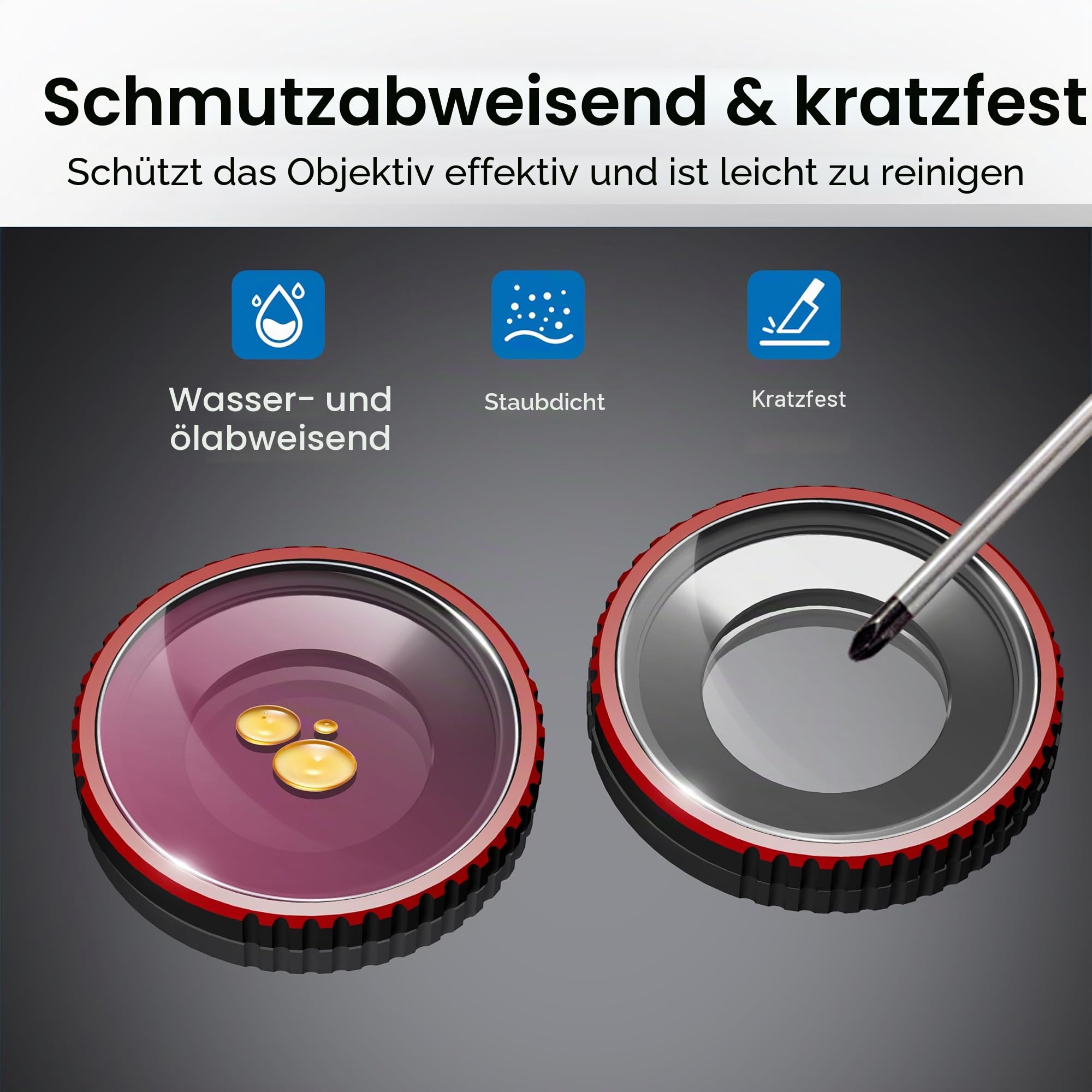 ND CPL Filter Set für Insta360 Go Ultra Zubehör ND32 ND64 CPL UV Variable Ersatz für Insta 360 Objektivfilter Kit Optisches Glas HD Ölbeständig (4 Packungen)