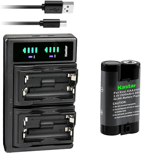 Kastar Paquete de 1 batería y cargador USB LTD2 compatible con Kodak EasyShare Z700, Z740, Z885, Z980, ZD710 Zoom, C1013, C300, C310, C315, C330,