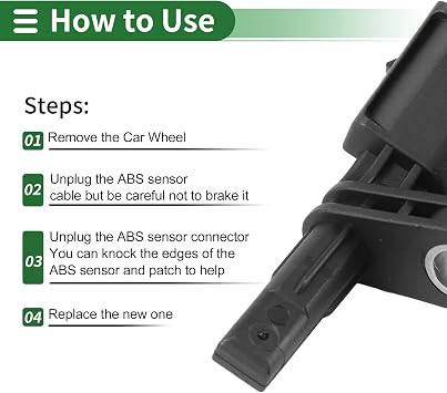 Motoforti Front Right ABS Sensor WHT003856/7H0927804 for Audi A3 2006-2016