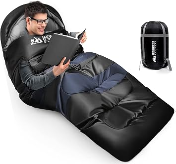 IFORREST Sleeping Bag - Single-Person Cold Weather Camping Bed for Adults and Teens - 33/40in - Extra-Wide & Warm