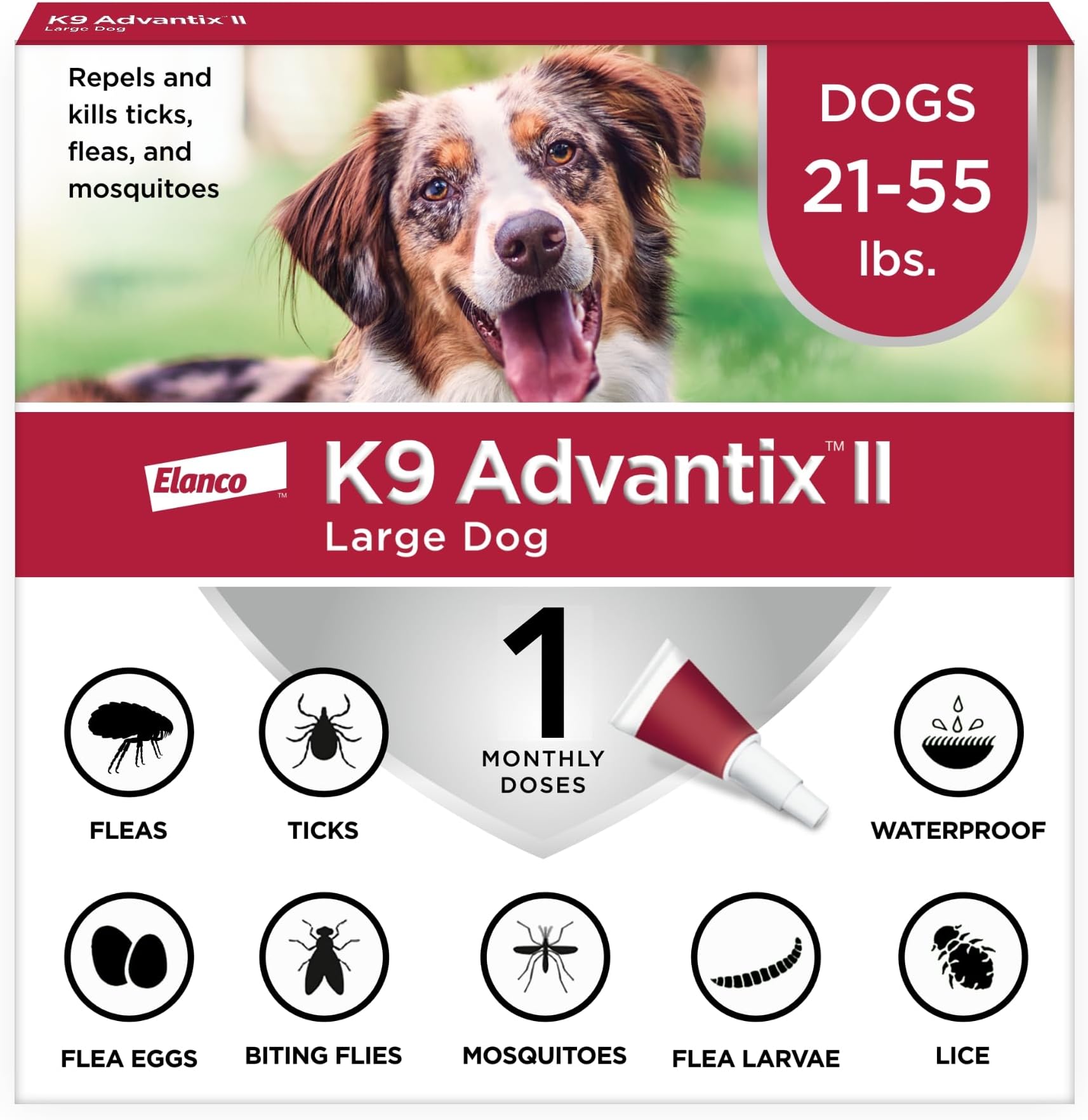 II Flea & Tick Topical for Large Dogs 21–55 lbs., 1ct