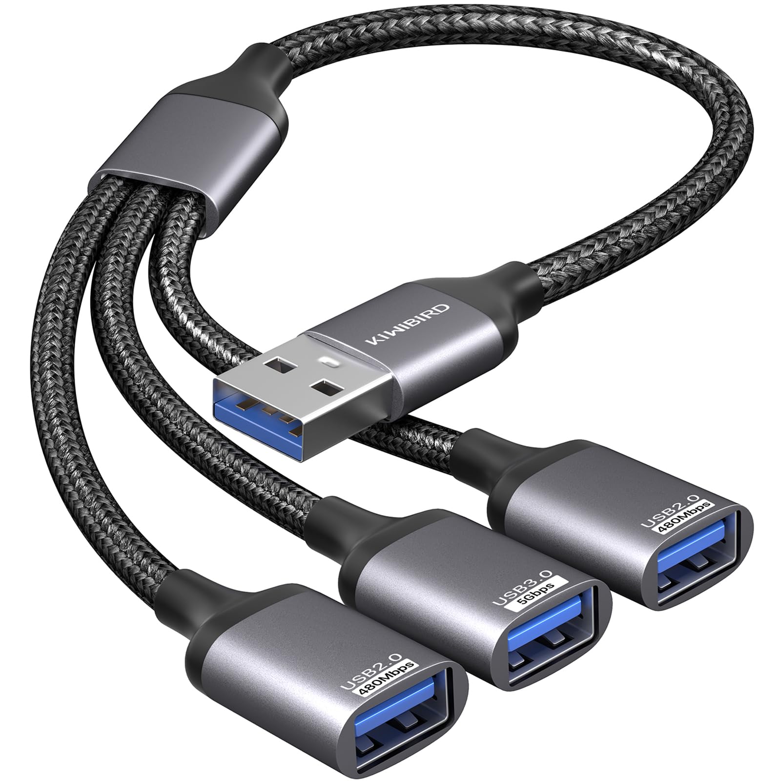 Sdoppiatore USB 3.0, splitter USB 2.0, cavo USB doppio maschio uscita femmina per ricarica, alimentazione e dati compatibile con PC portatile, TV, Mac, PS5 PS4, Xbox, mouse tastiera, stampante