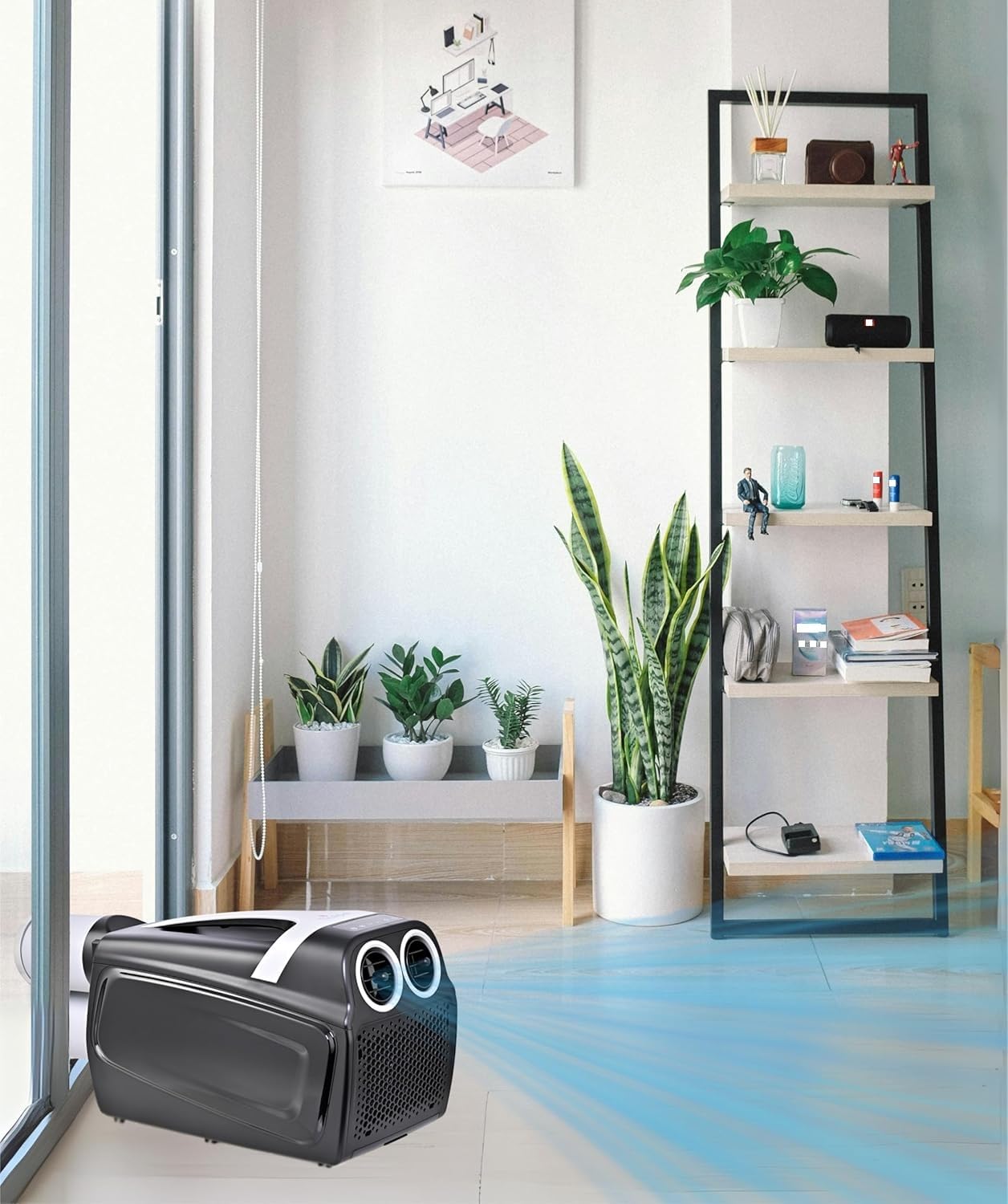 CampCool AC-10, tragbare Klimaanlage, Klimagerät, 1000 Watt, R290
