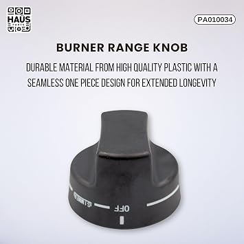 PA010034 Black Top Burner Knob Replacement Fits Viking Ranges VGIC305-4BSS, VGIC485-6GSS Replaces PA010034, VKNPA010034, AP5315062 (4 Packs)