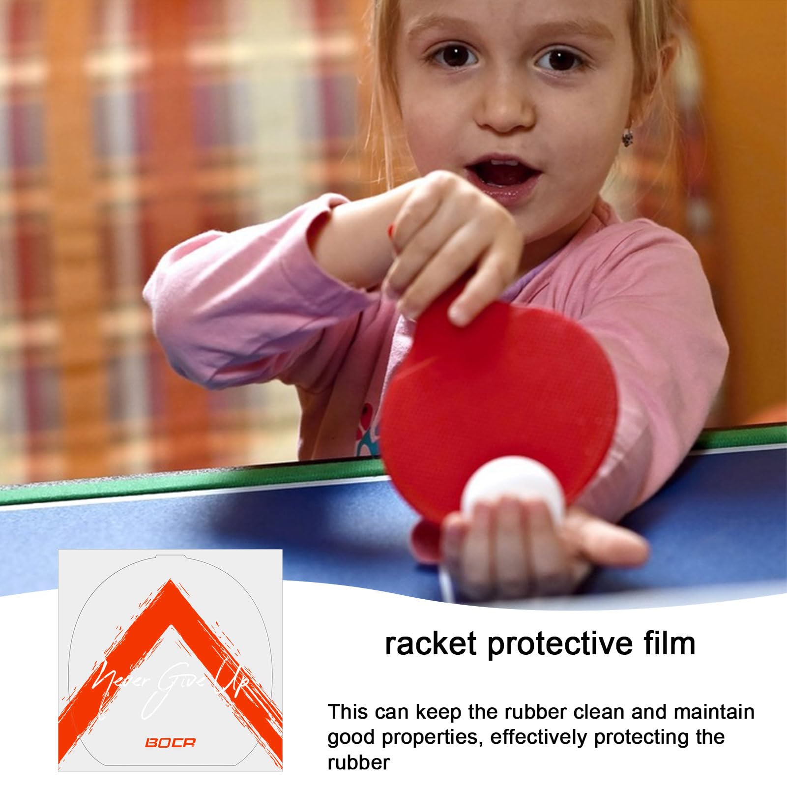 Lámina protectora de goma adhesiva para tenis de mesa – lámina protectora de goma adhesiva, antiestatica y antiestático | Accesorios para raquetas, película protectora transparente para el