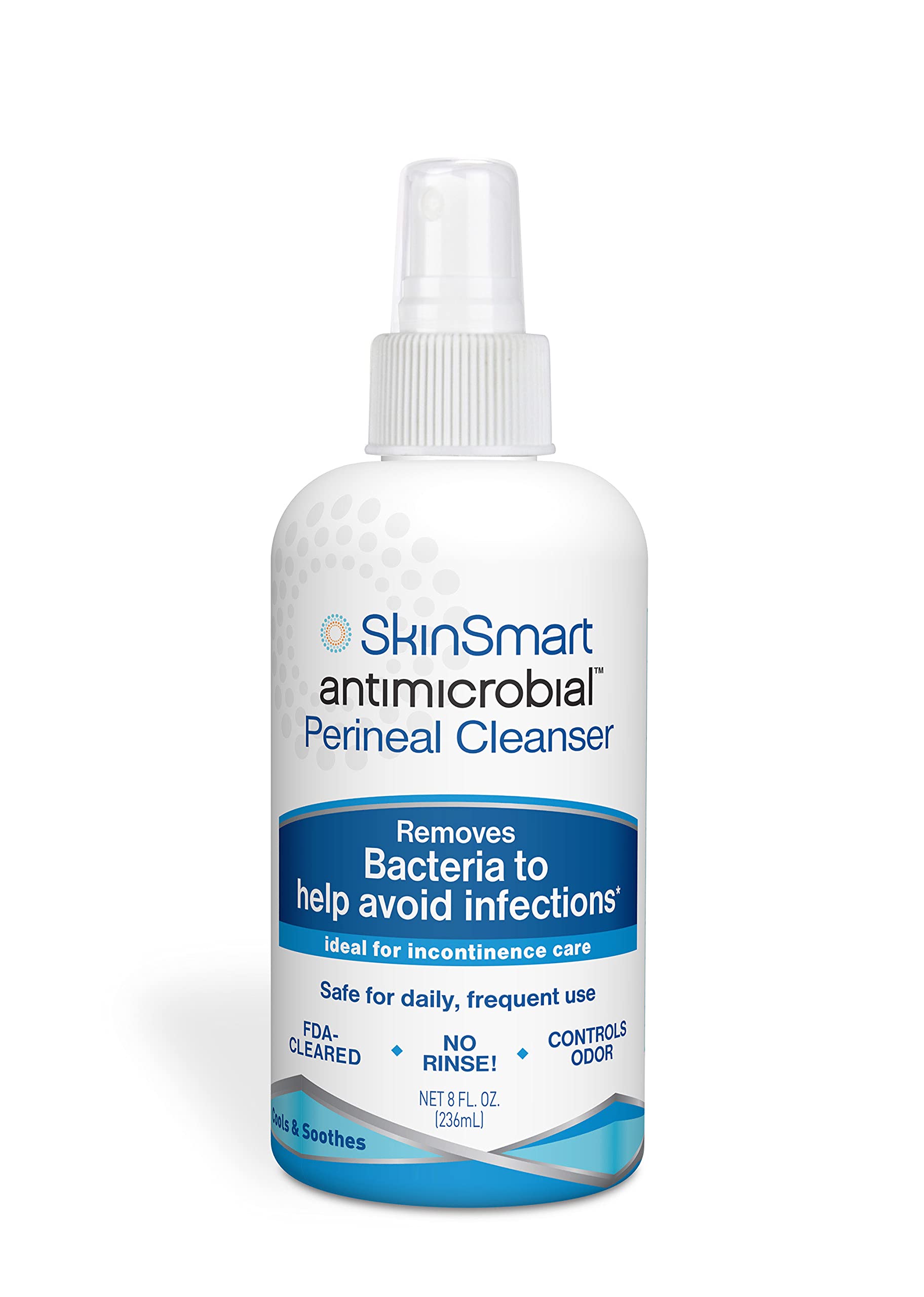 SkinSmart Antimicrobial Perineal Cleanser, Ideal for Incontinence Care