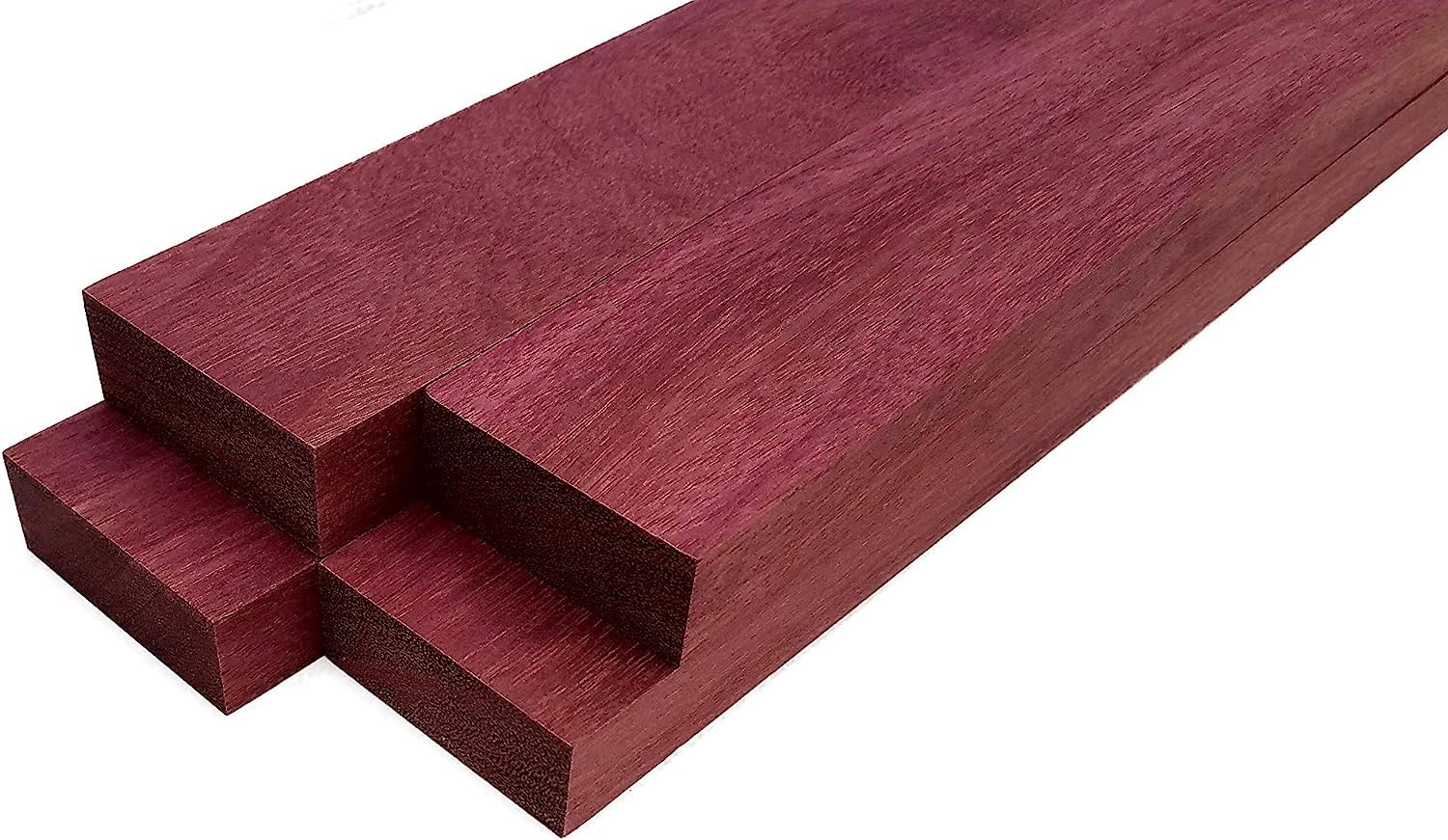 Exotic Wood Zone | Purpleheart Exotic Hardwood Lumber Board | 3/4' x 2' x 24' | Kiln Dried Lumber | Wood Crafts | 4 Pieces