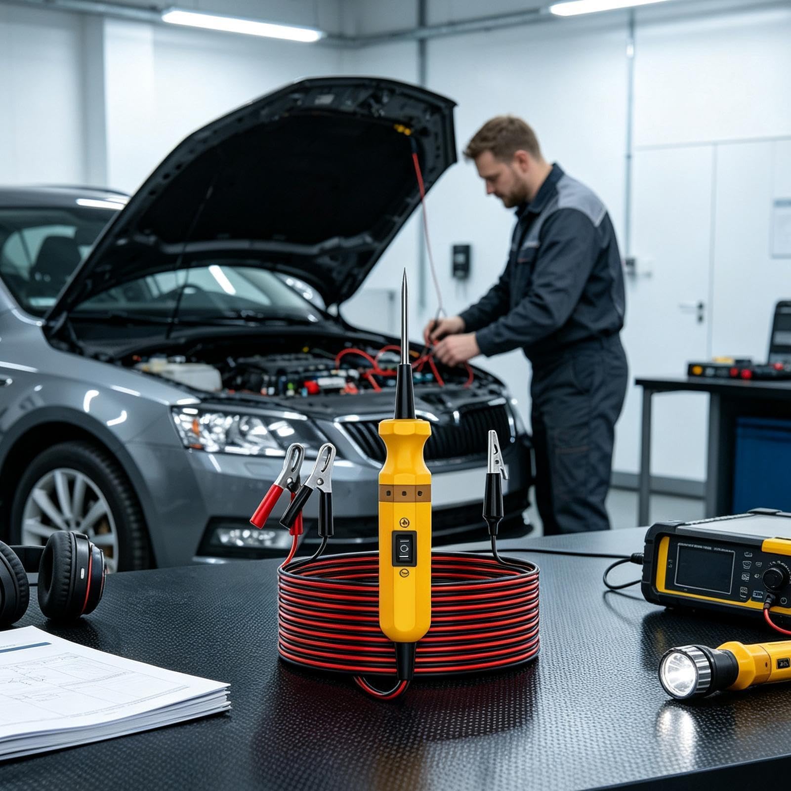 Tester Per Circuiti Autoveicoli Precisione Multifunzione Portatile Uso | Sonda Circuiti Automobilistici Per Officina Riparazioni Veicoli Ispezioni Di Routine Camion Veicoli