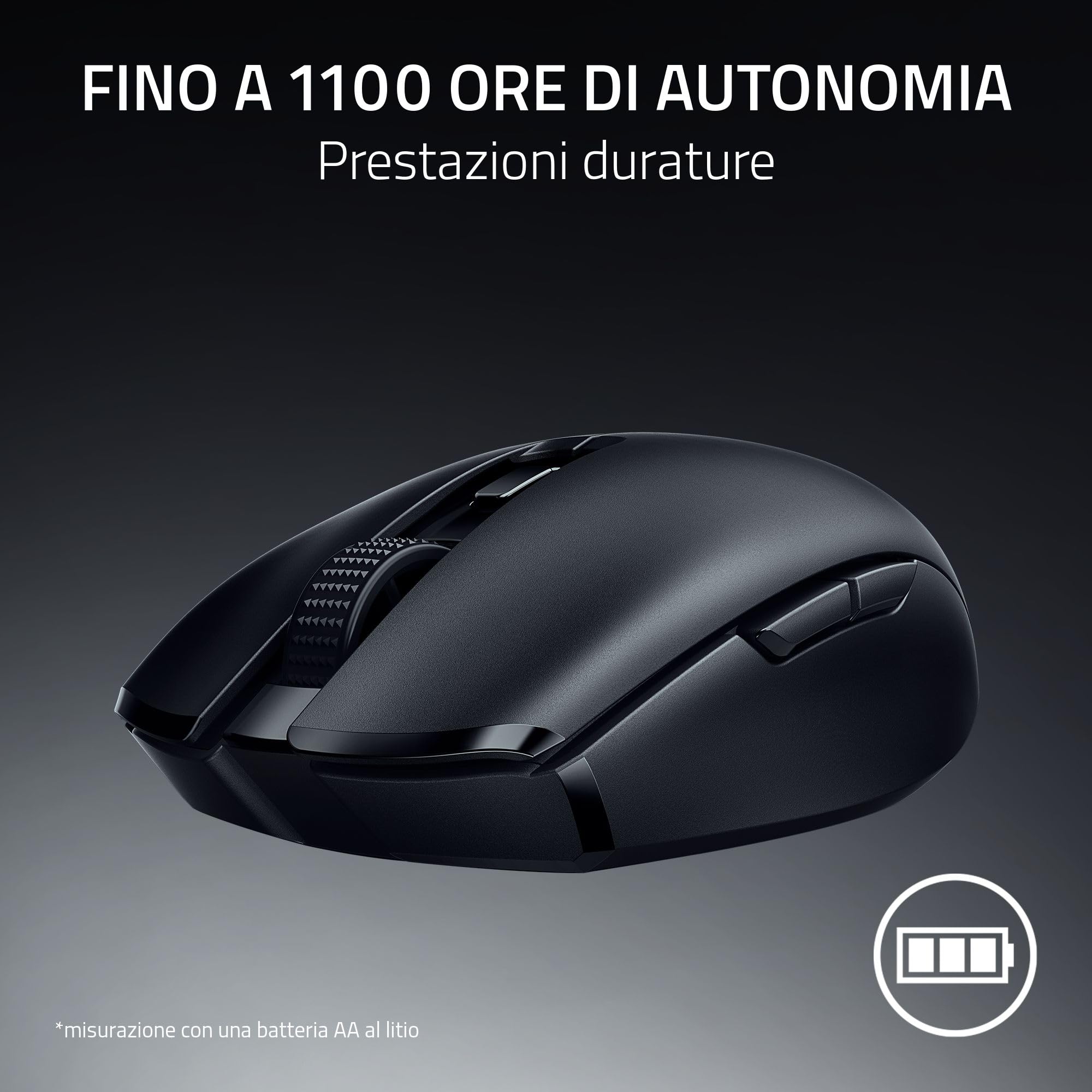 Razer Orochi V2 - Mouse da gioco wireless portatile - HyperSpeed e Bluetooth - Sensore ottico 18K DPI - Interruttori 2gen - 60 g - Alimentazione a batterie AA/AAA - PC/Mac | Nero