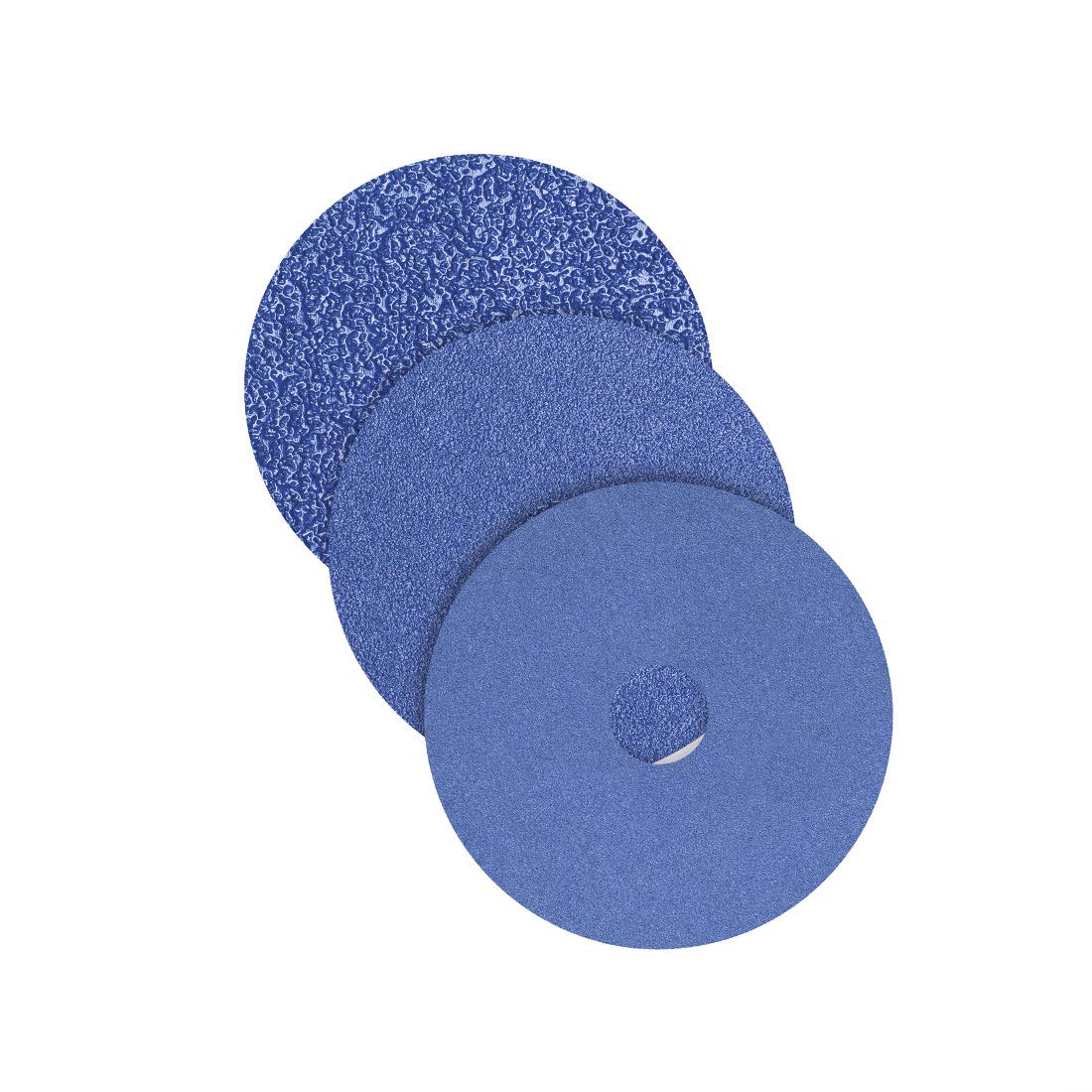 Dischi abrasivi a gancio e anello, 140 mm, 1 foro, G80, p. macchine a multidisco, corindone zirconio (50 Pz.)